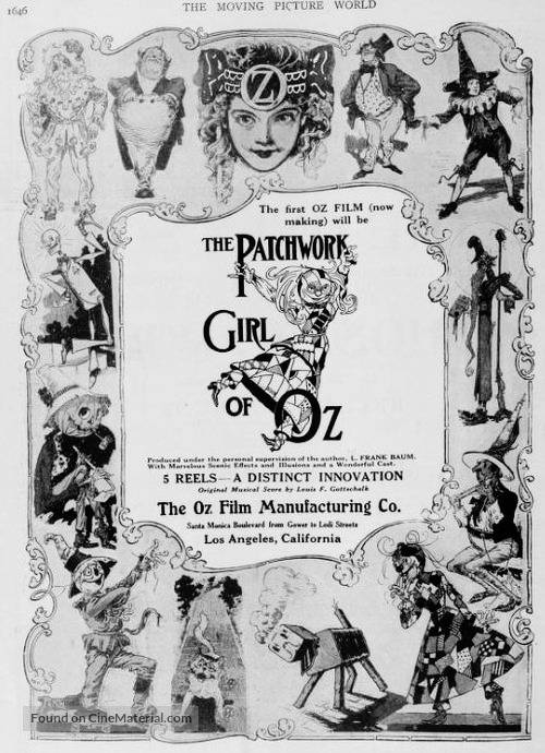 The Patchwork Girl of Oz (1914) starring Violet MacMillan on DVD on DVD