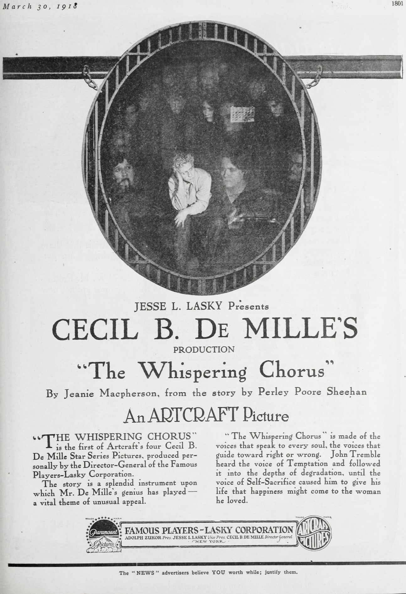 The Whispering Chorus (1918) starring Raymond Hatton on DVD on DVD