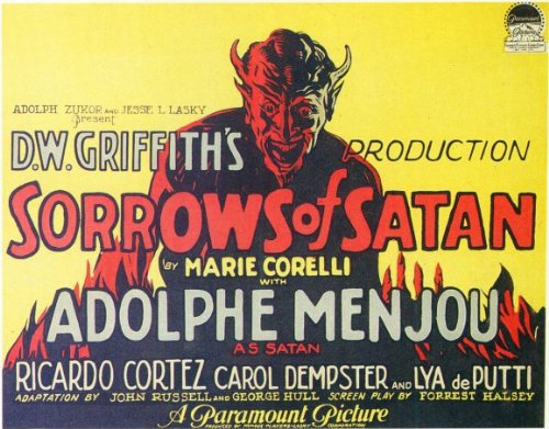 The Sorrows of Satan (1926) starring Adolphe Menjou on DVD on DVD