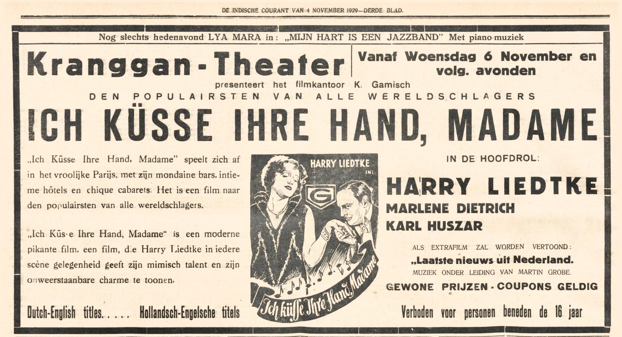 I Kiss Your Hand Madame (1929) Screenshot 3