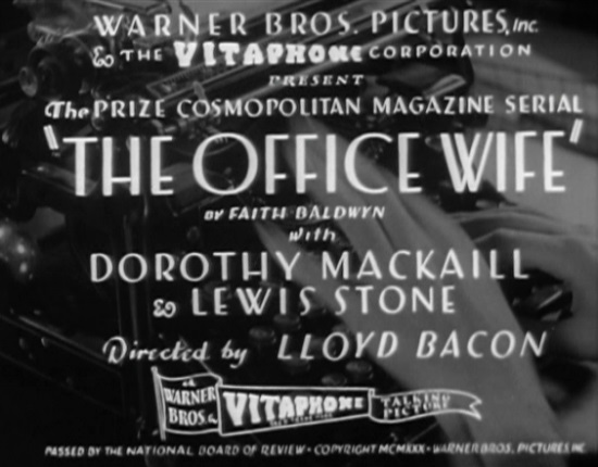 The Office Wife (1930) Screenshot 4