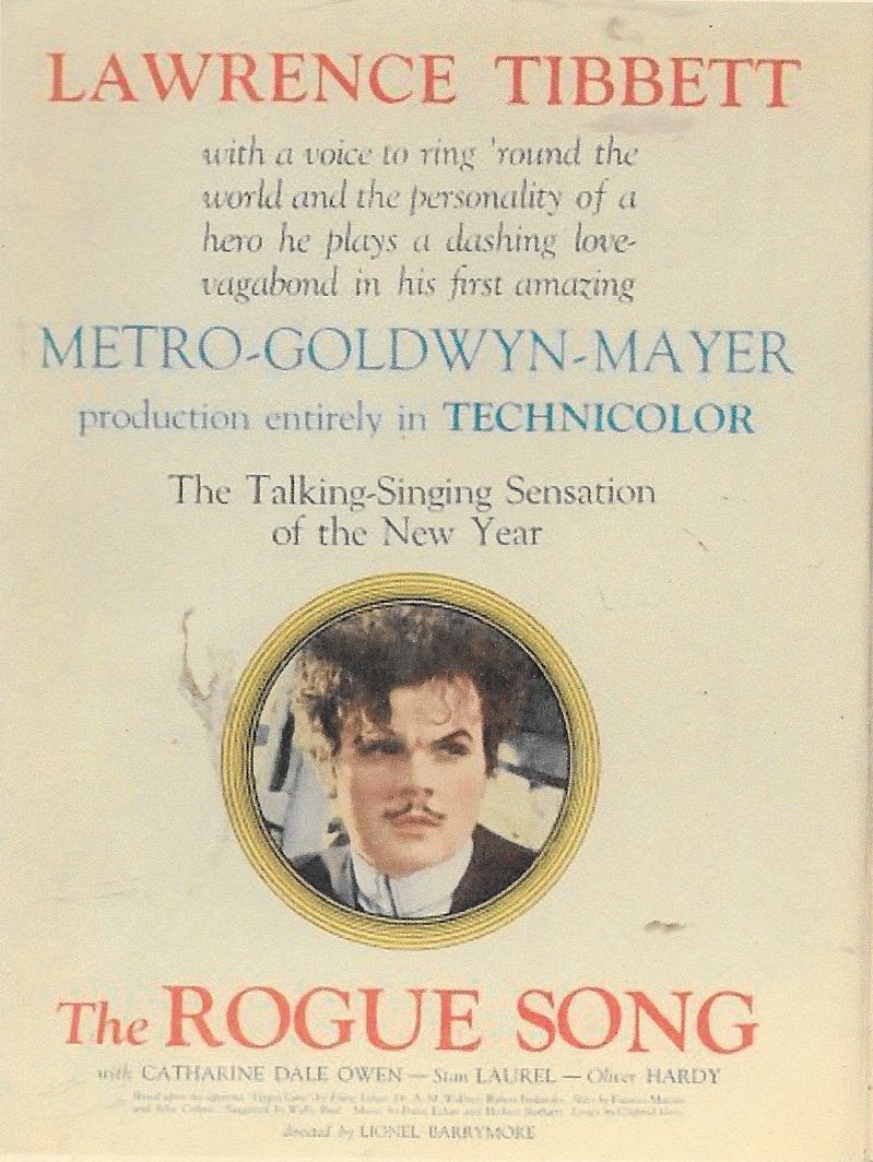 The Rogue Song (1930) starring Lawrence Tibbett Soundtrack on DVD