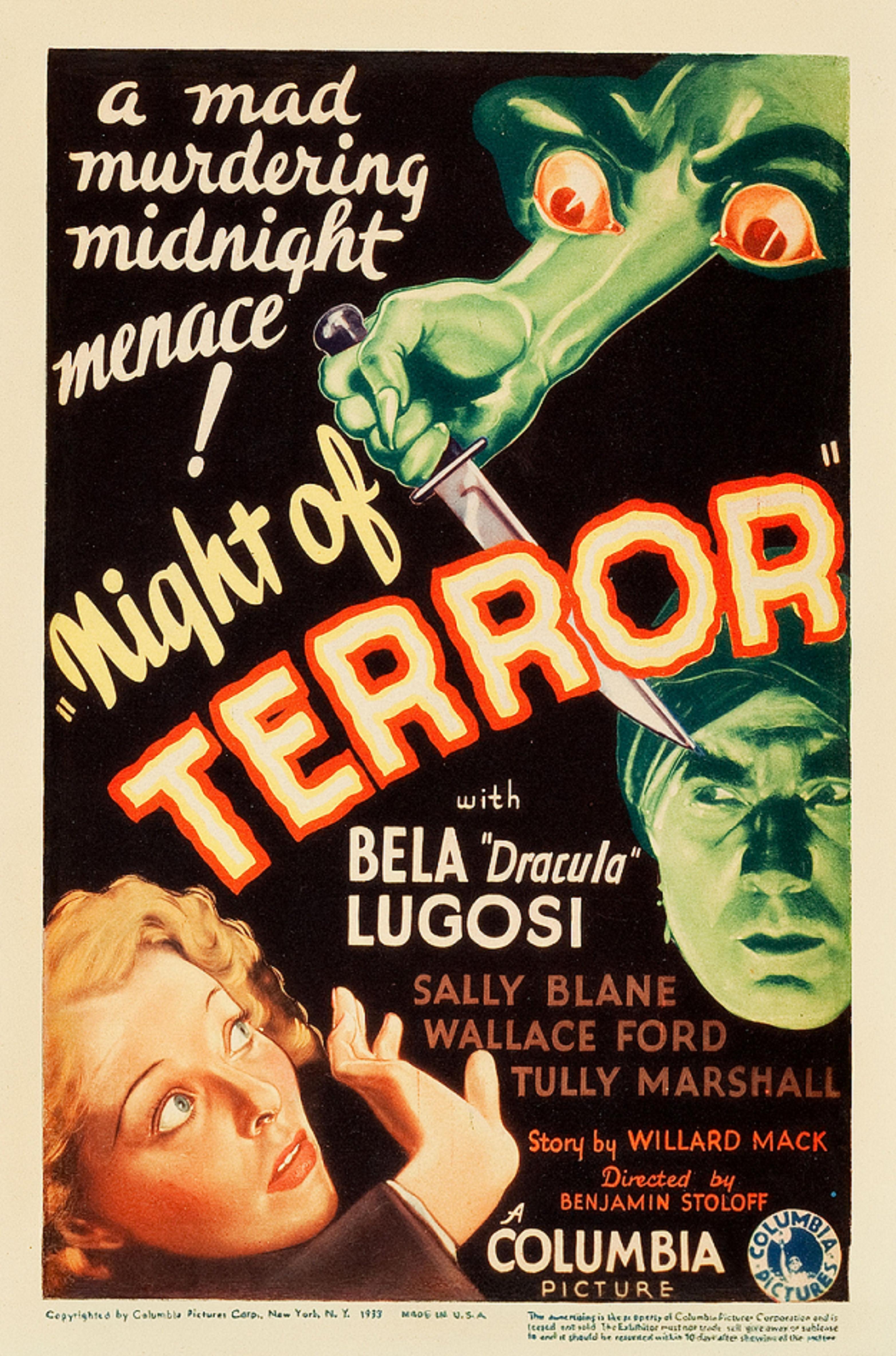 Night of Terror (1933) starring Bela Lugosi on DVD on DVD