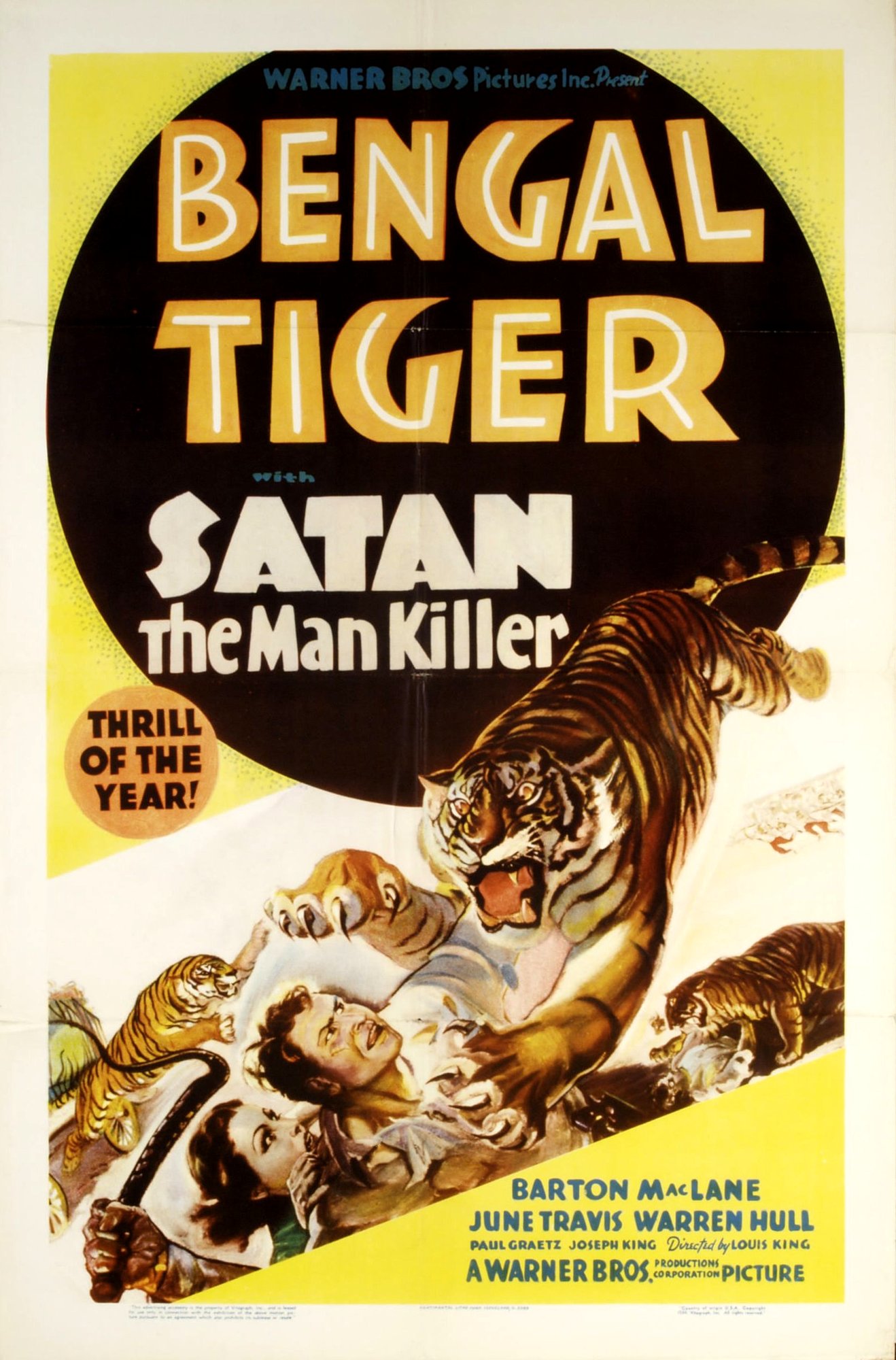 Bengal Tiger (1936) starring Barton MacLane on DVD on DVD