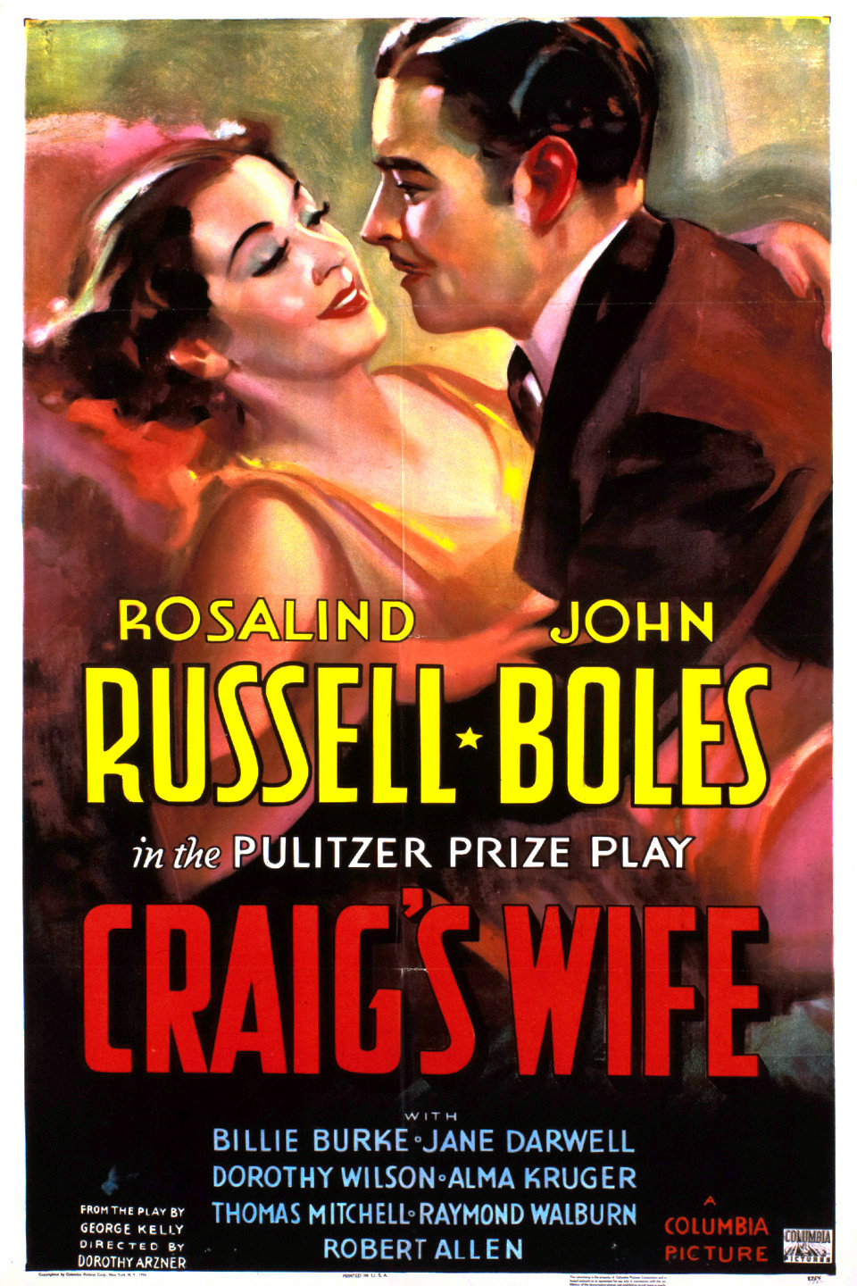 Craig's Wife (1936) starring Rosalind Russell on DVD on DVD