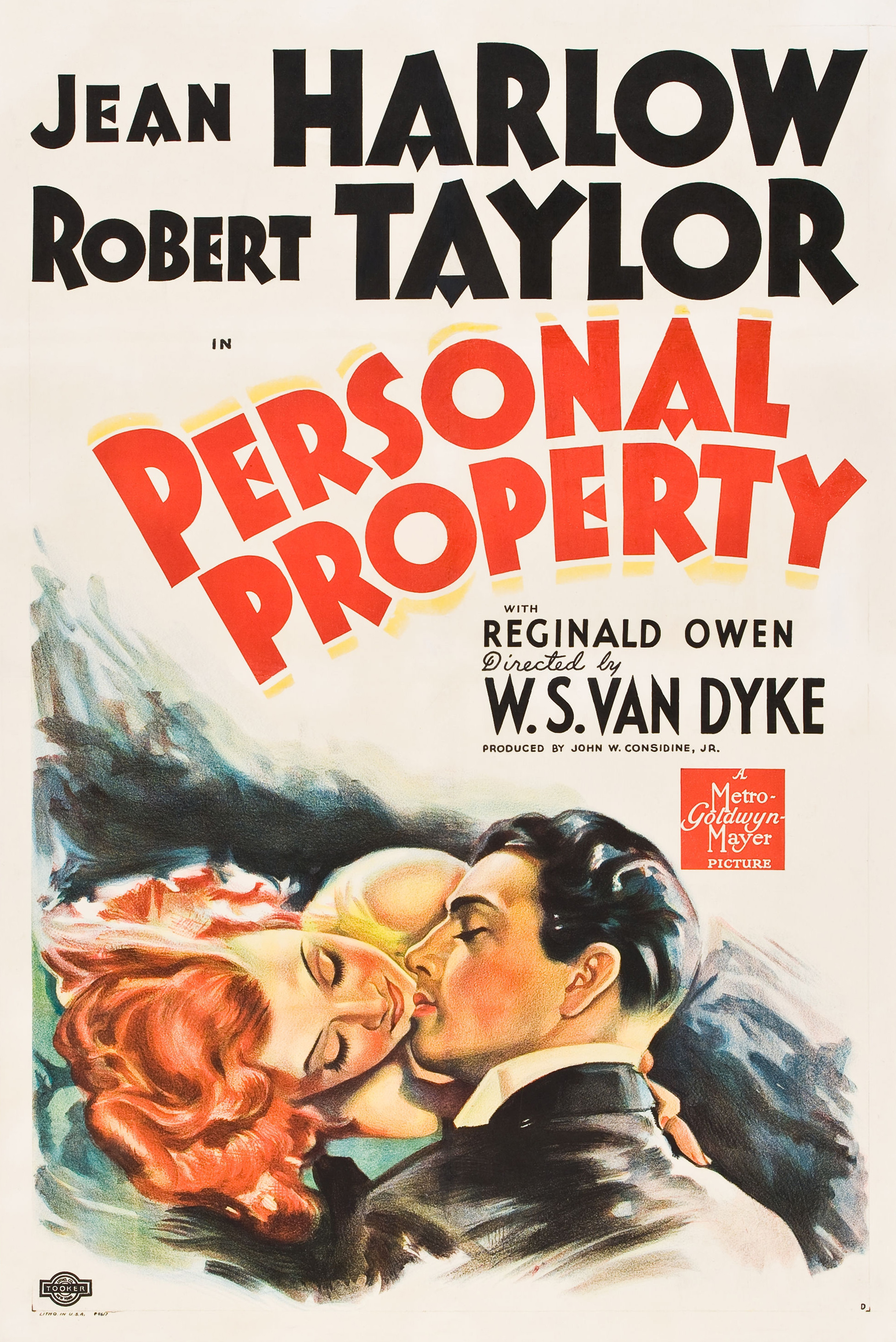 Personal Property (1937) starring Jean Harlow on DVD on DVD
