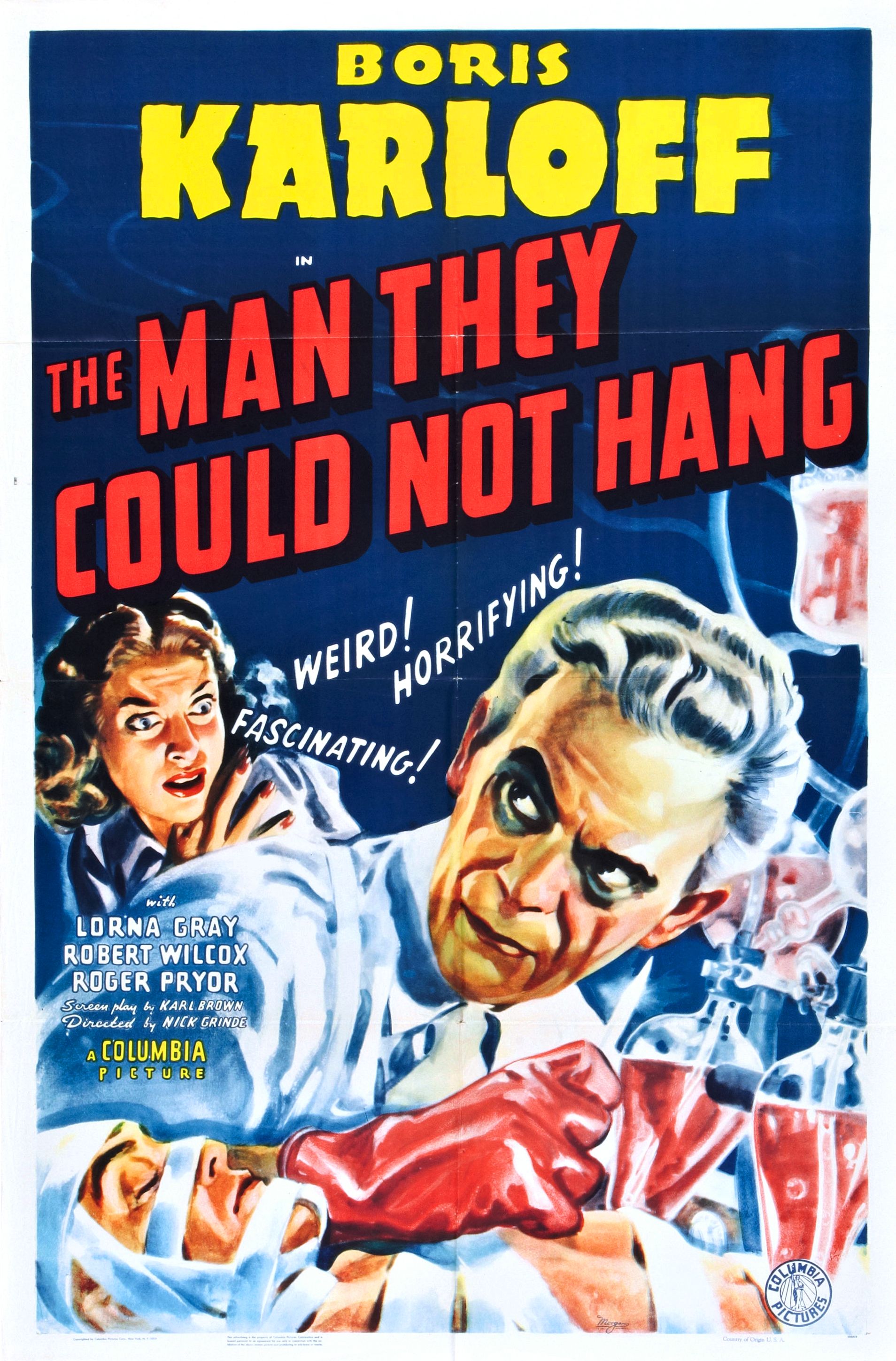 The Man They Could Not Hang (1939) starring Boris Karloff on DVD on DVD