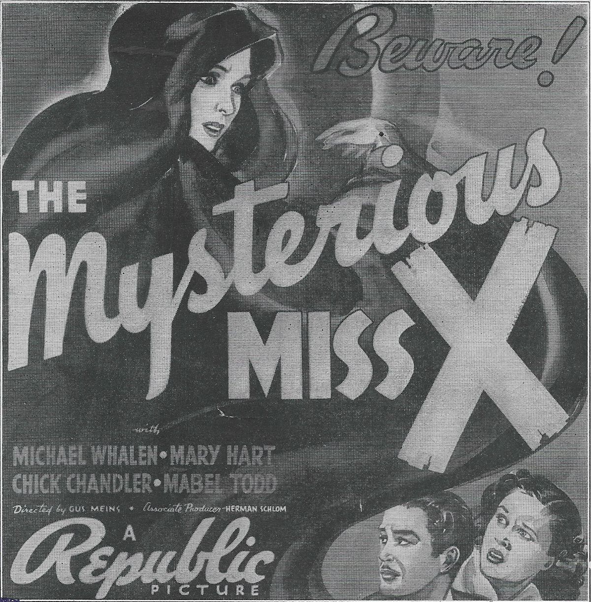 The Mysterious Miss X (1939) starring Michael Whalen on DVD on DVD