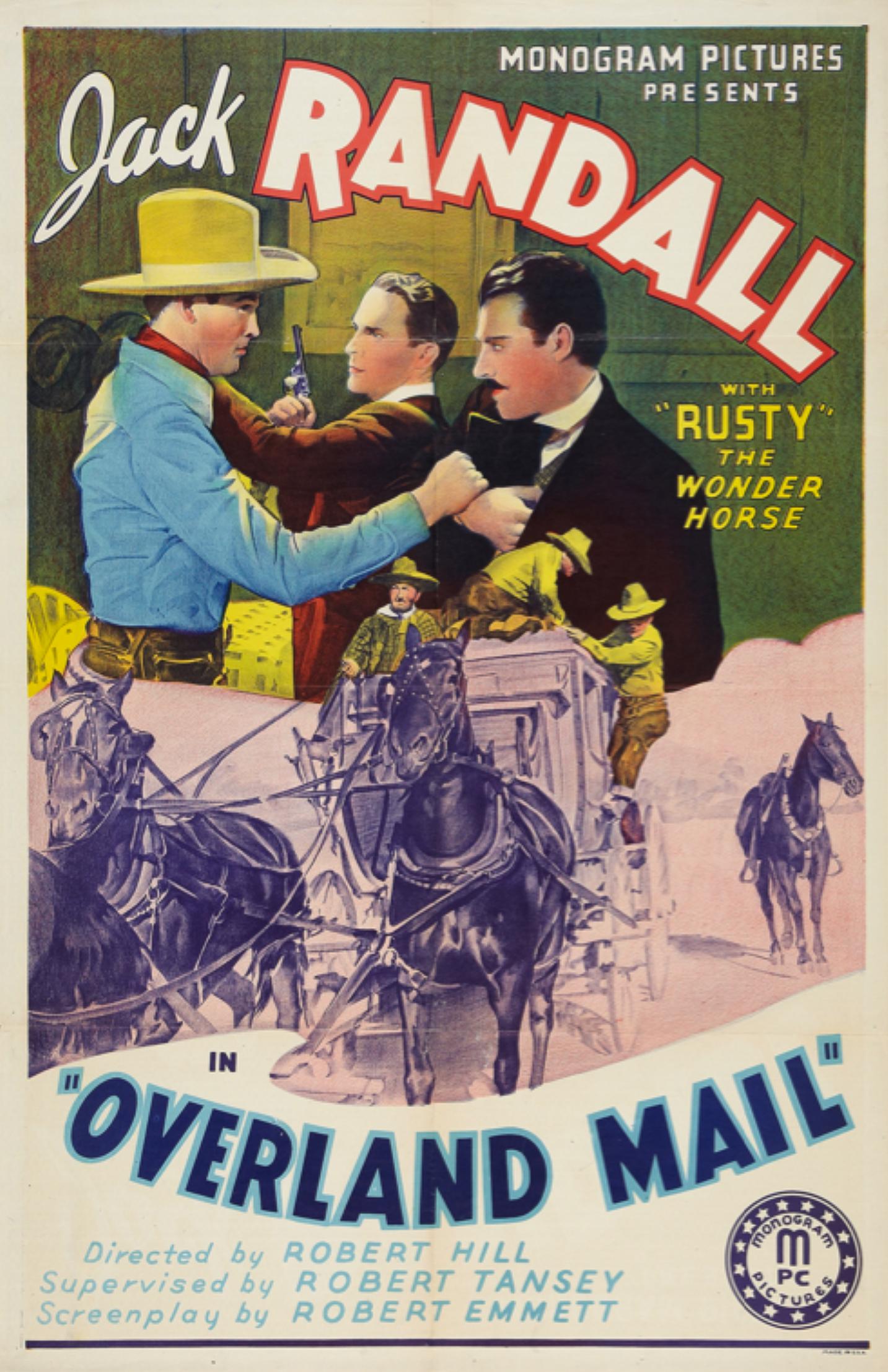 Overland Mail (1939) starring Jack Randall on DVD on DVD