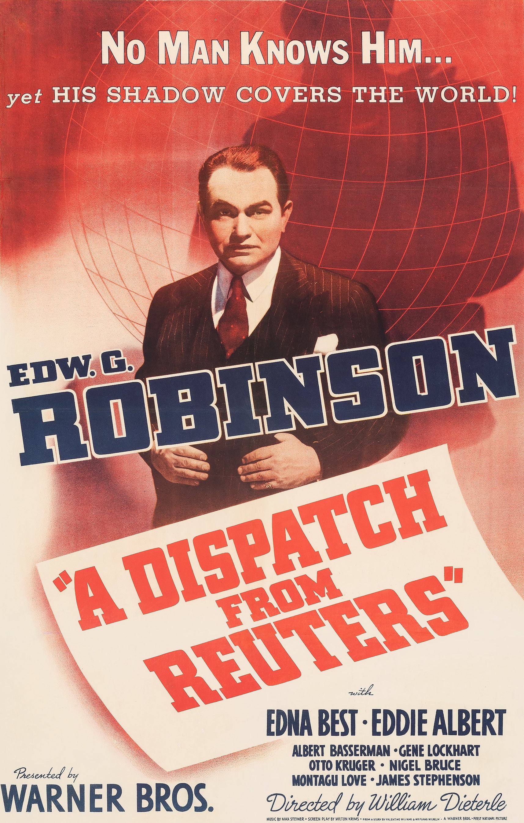 A Dispatch from Reuter's (1940) starring Edward G. Robinson on DVD on DVD