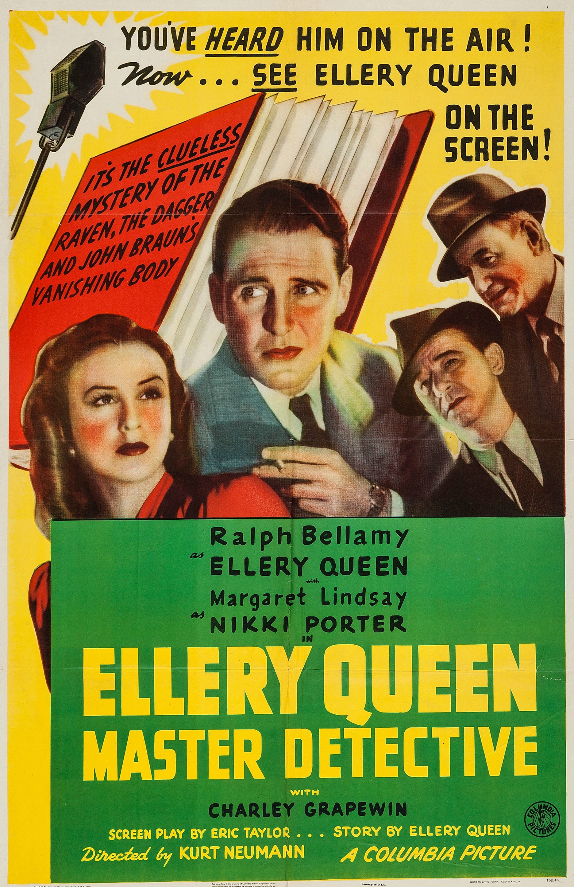 Ellery Queen, Master Detective (1940) starring Ralph Bellamy on DVD on DVD