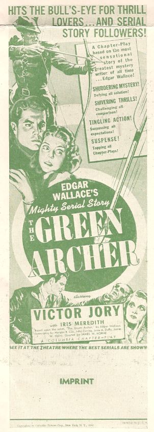 The Green Archer (1940) starring Victor Jory on DVD on DVD