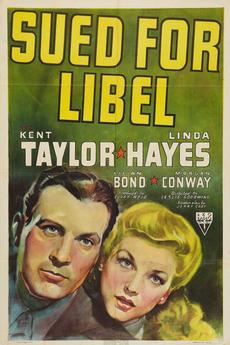 Sued for Libel (1939) starring Kent Taylor on DVD on DVD