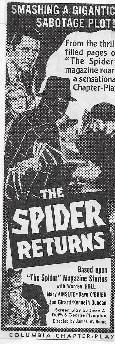 The Spider Returns (1941) starring Warren Hull on DVD on DVD