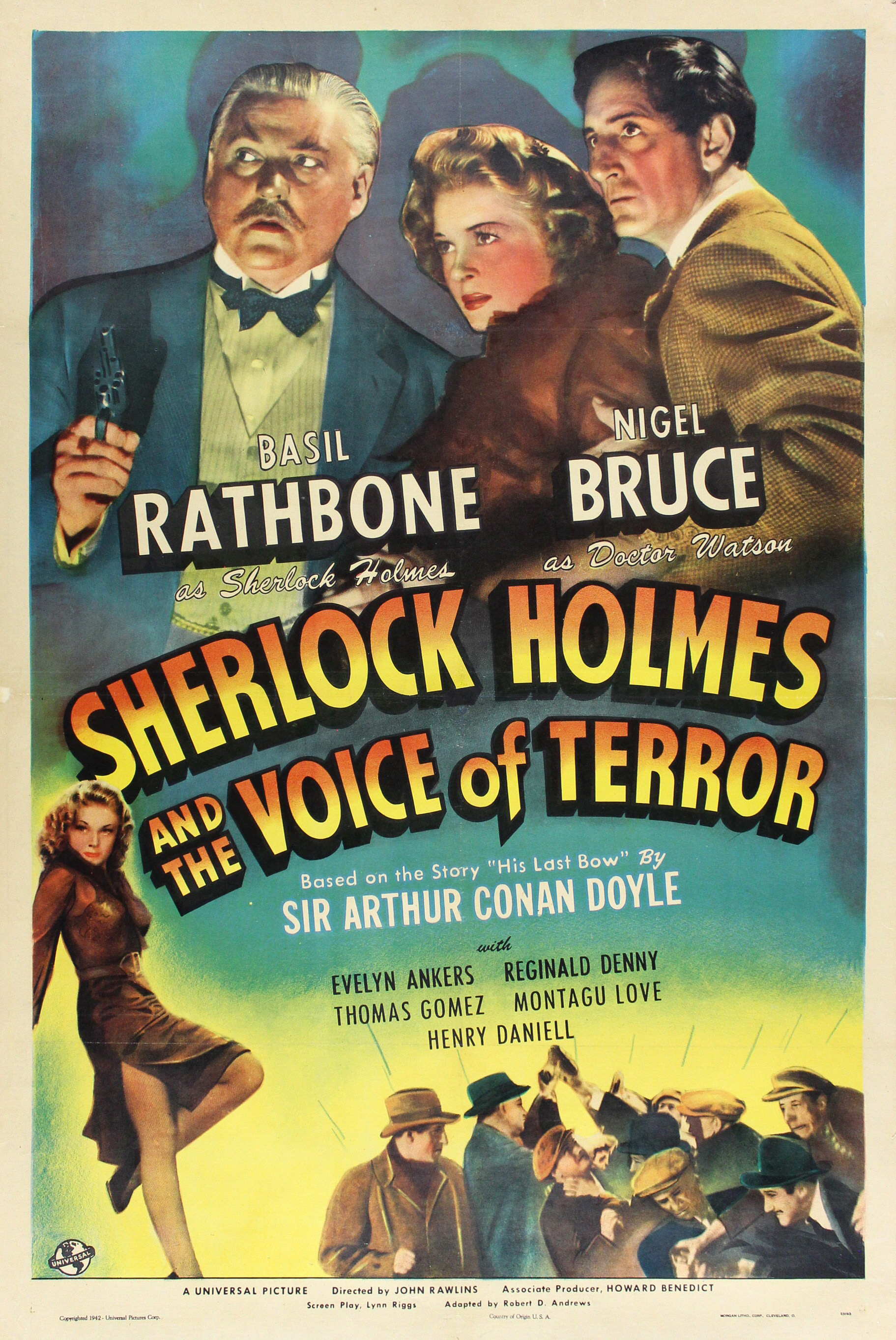 Sherlock Holmes and the Voice of Terror (1942) starring Basil Rathbone on DVD on DVD
