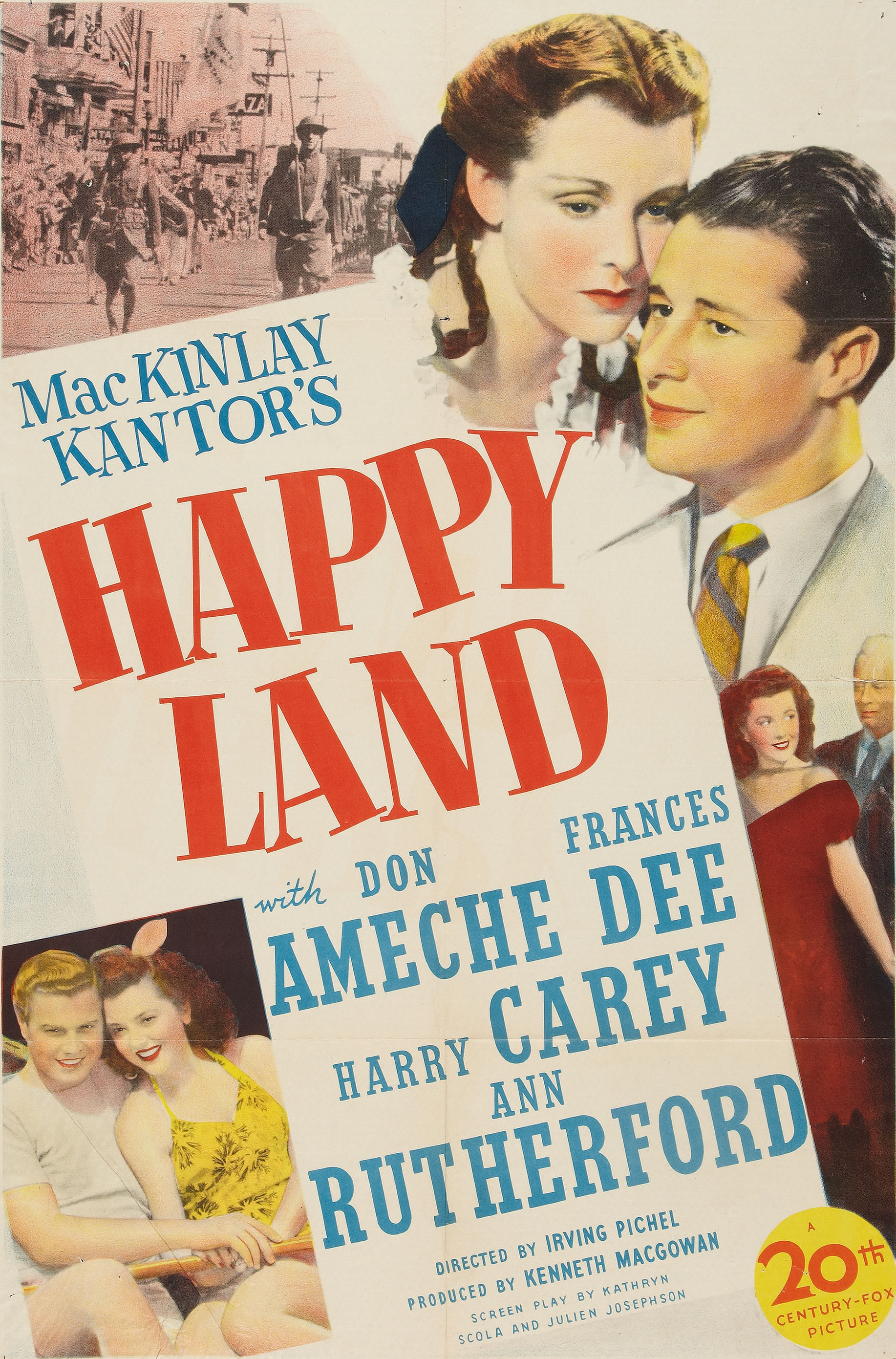 Happy Land (1943) starring Don Ameche on DVD on DVD
