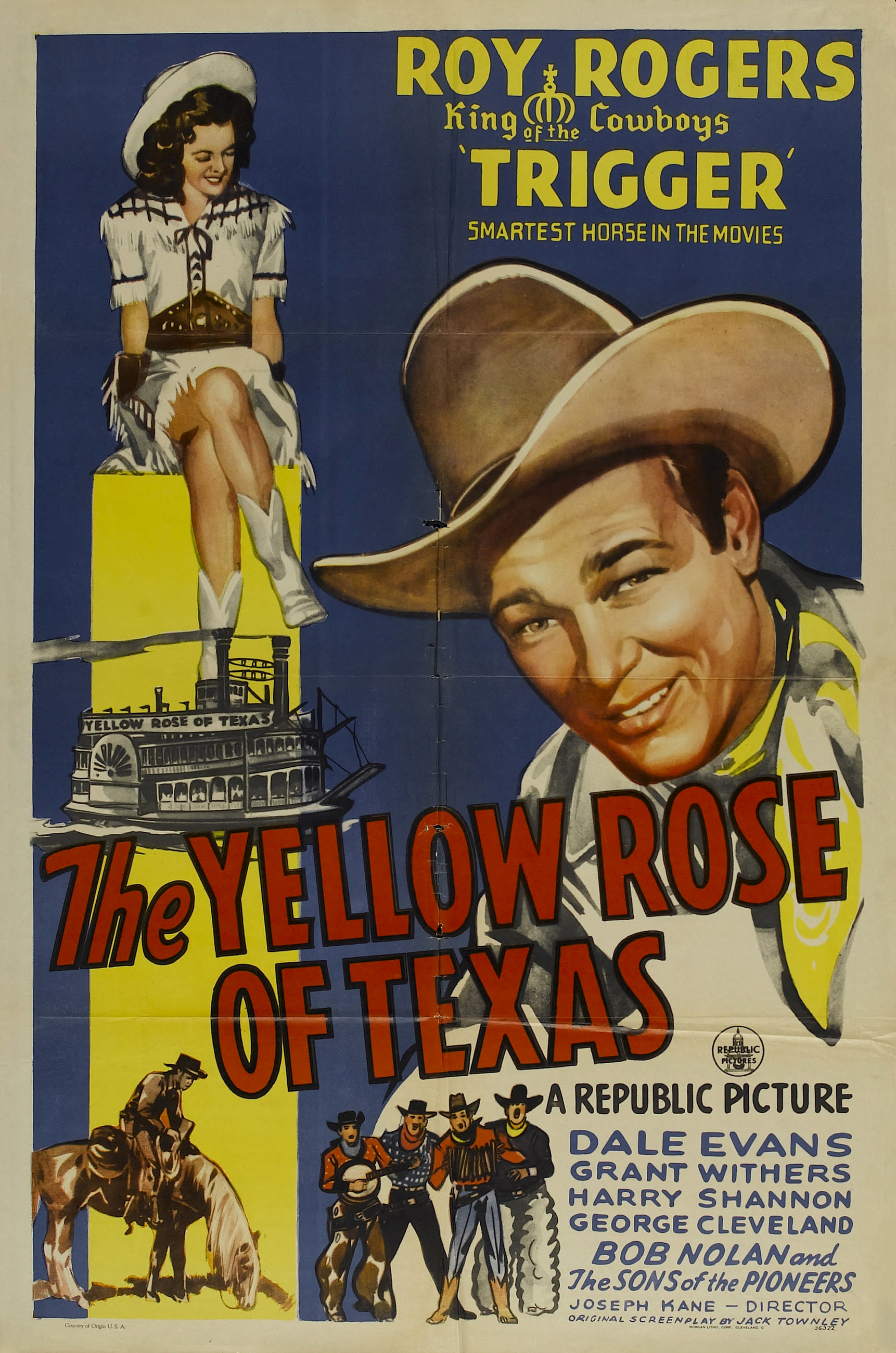 The Yellow Rose of Texas (1944) starring Roy Rogers on DVD on DVD