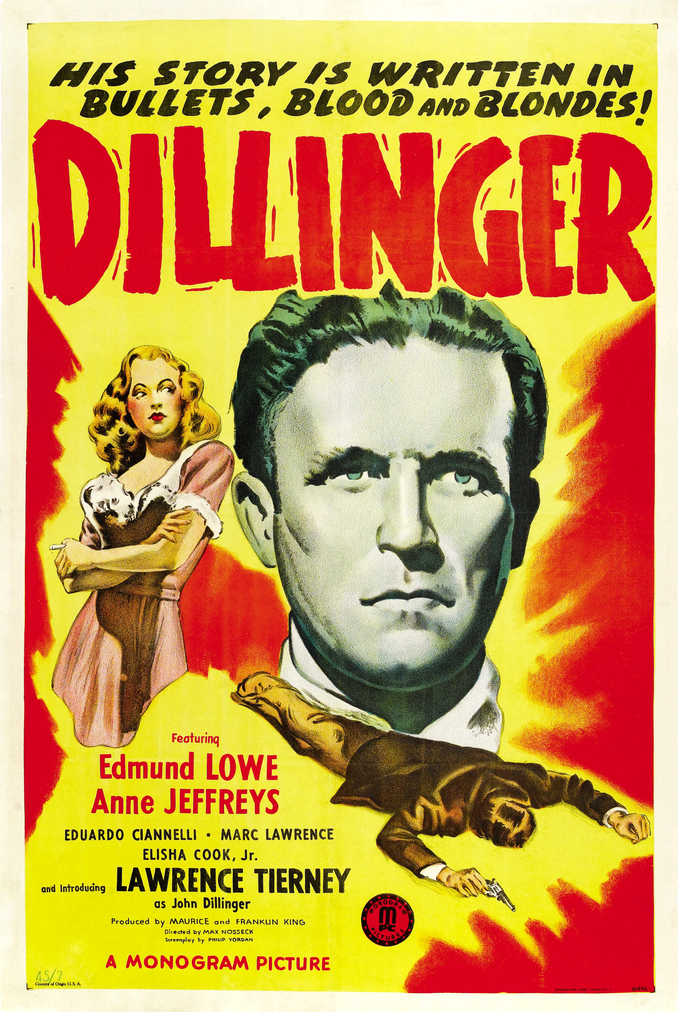 Dillinger (1945) starring Edmund Lowe on DVD on DVD