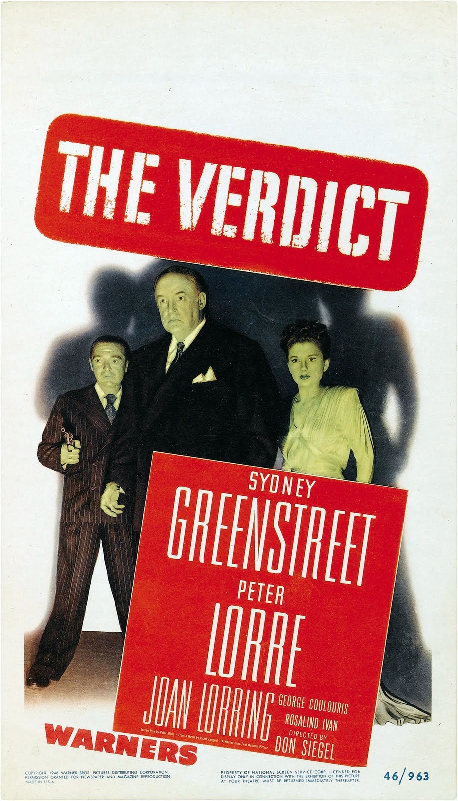 The Verdict (1946) starring Sydney Greenstreet on DVD on DVD