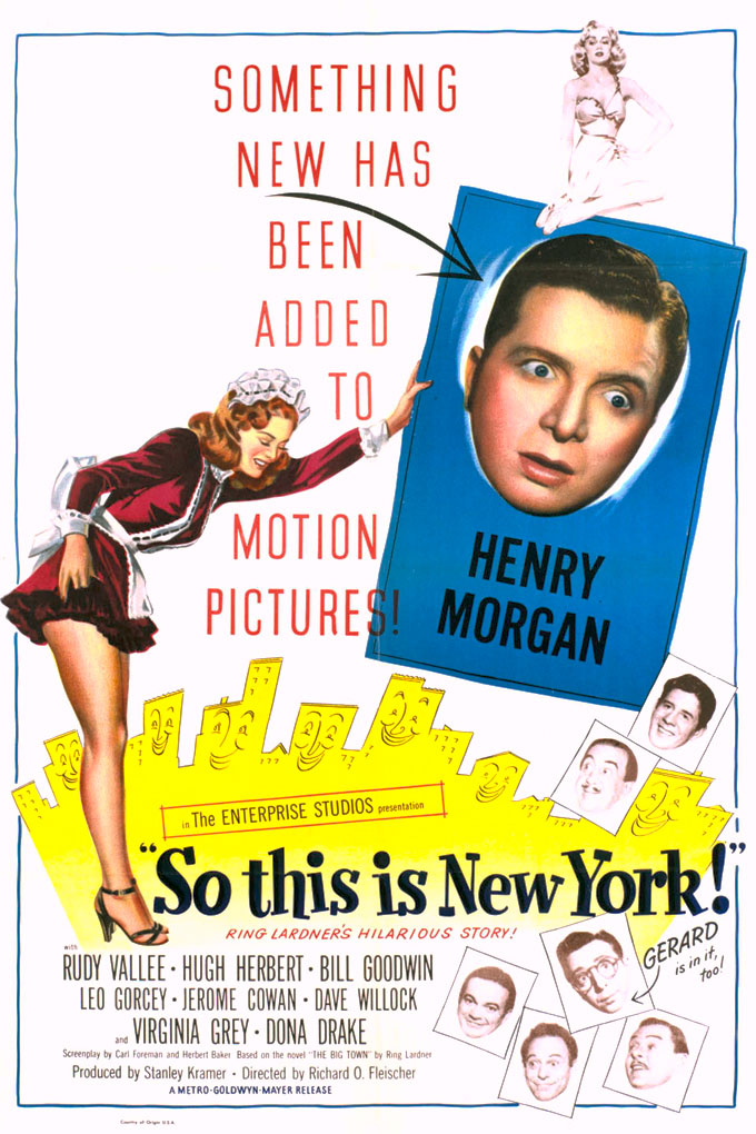 So This Is New York (1948) starring Henry Morgan on DVD on DVD