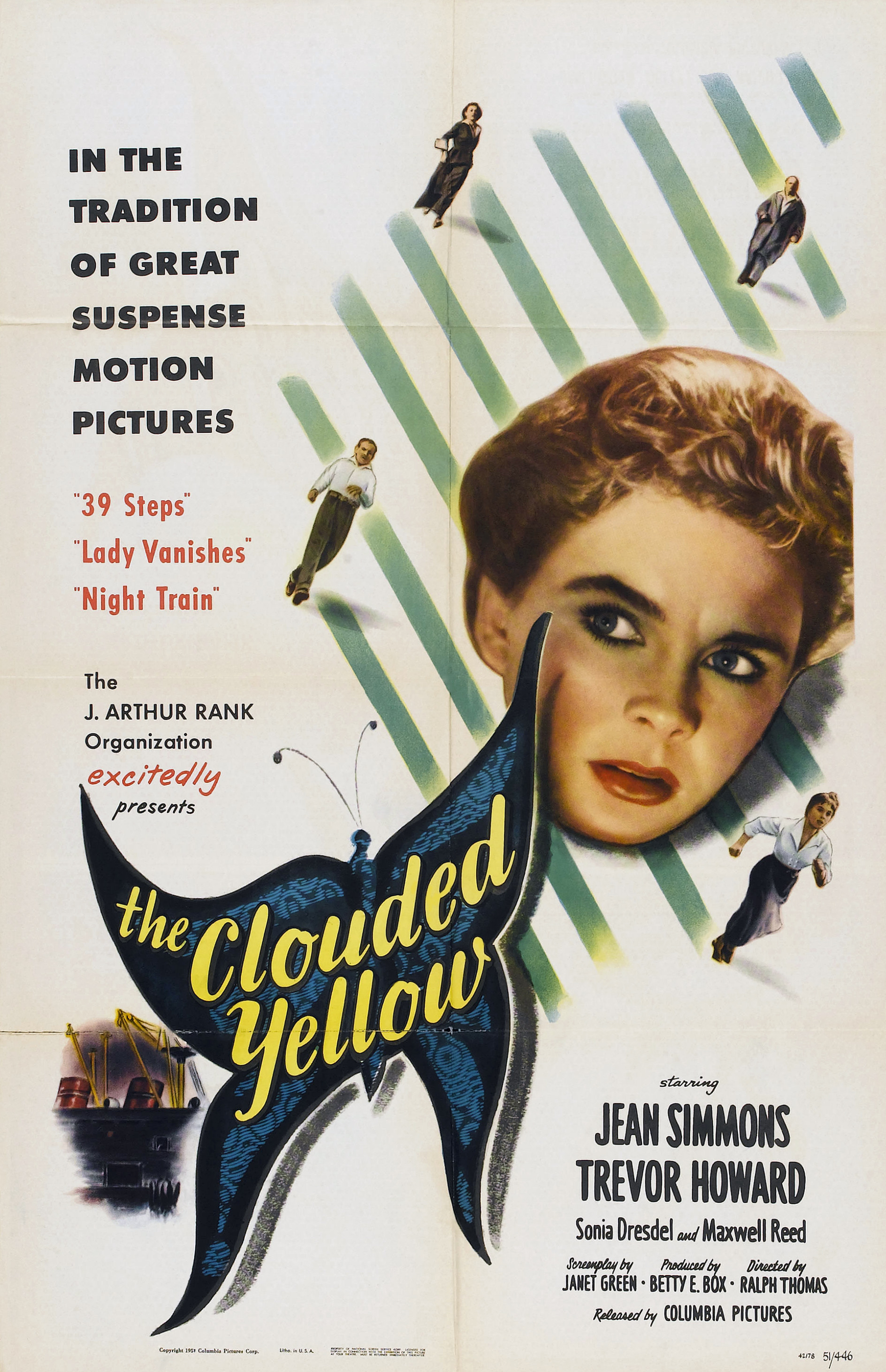 The Clouded Yellow (1950) starring Jean Simmons on DVD on DVD