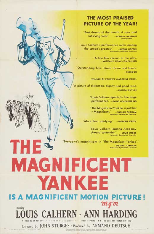 The Magnificent Yankee (1950) starring Louis Calhern on DVD on DVD