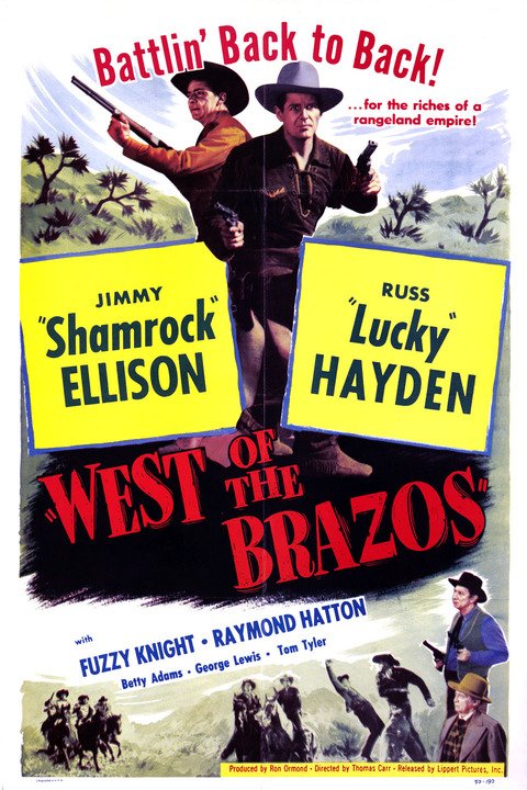 West of the Brazos (1950) starring James Ellison on DVD on DVD