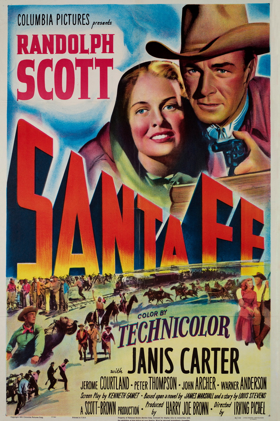 Santa Fe (1951) starring Randolph Scott on DVD on DVD