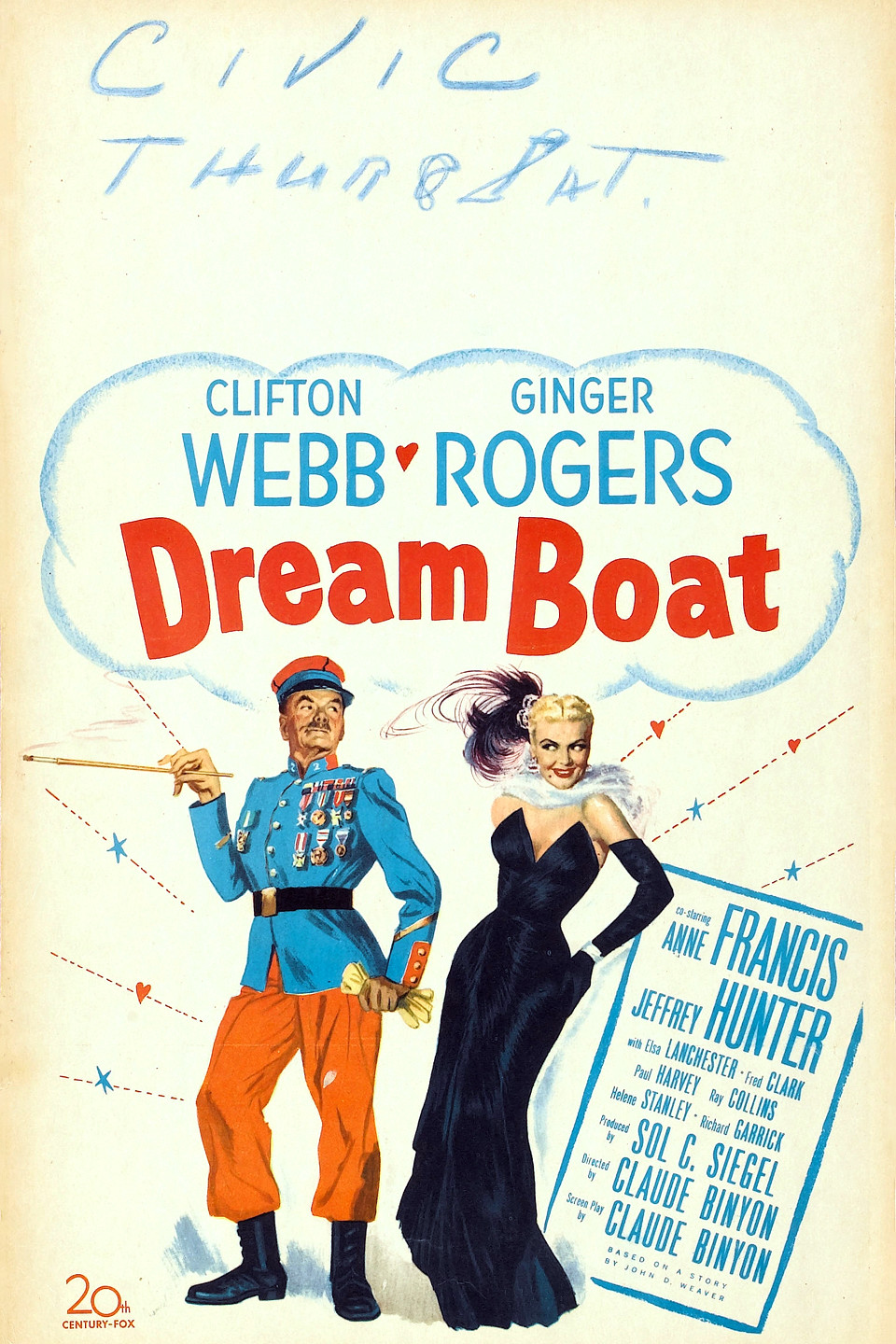 Dreamboat (1952) starring Clifton Webb on DVD on DVD