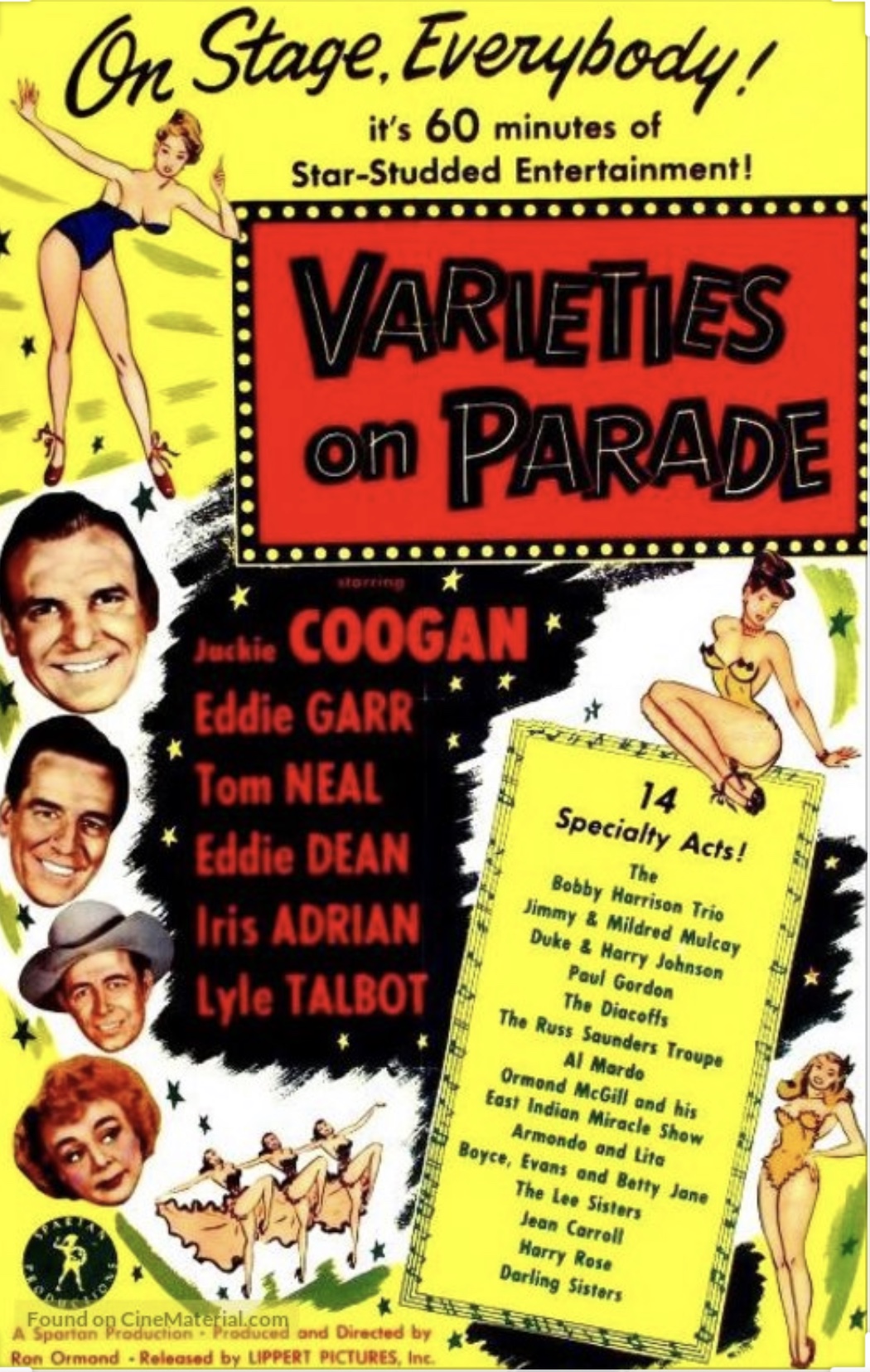 Varieties on Parade (1951) starring Jackie Coogan on DVD on DVD
