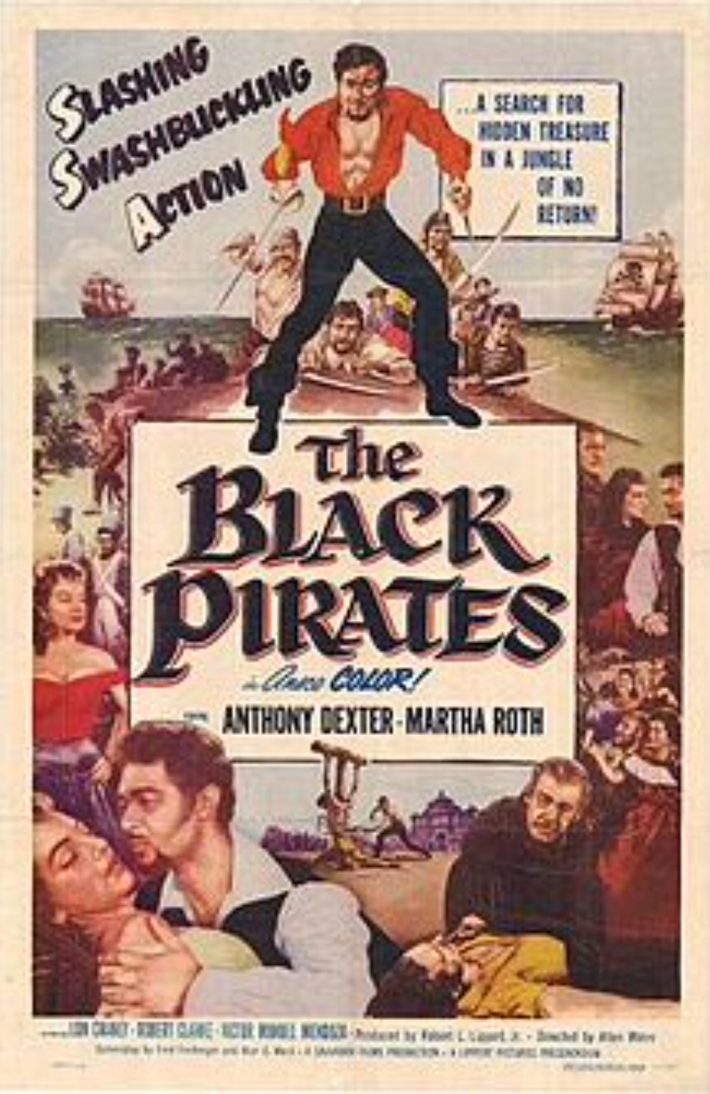 The Black Pirates (1954) starring Anthony Dexter on DVD on DVD