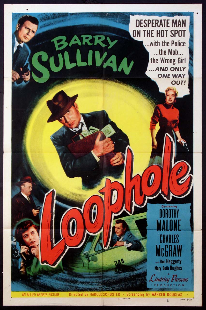 Loophole (1954) starring Barry Sullivan on DVD on DVD