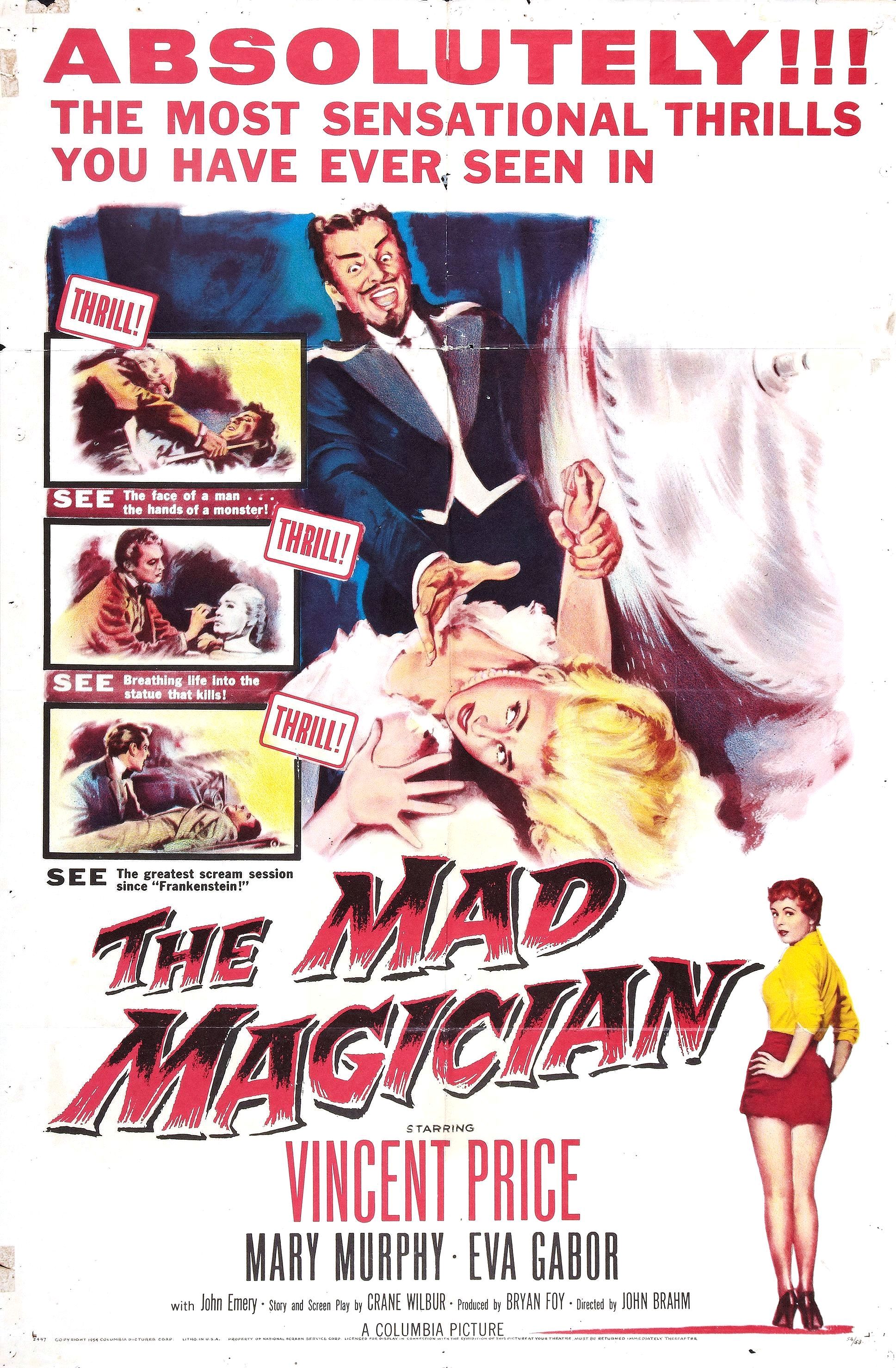 The Mad Magician (1954) starring Vincent Price on DVD on DVD
