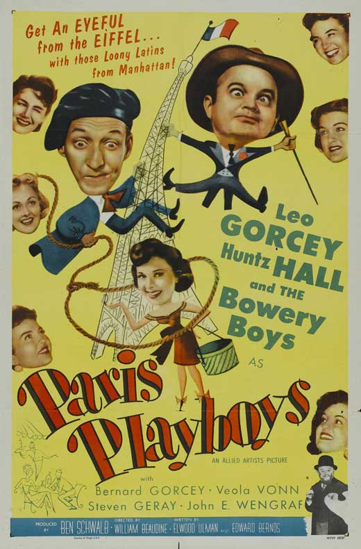 Paris Playboys (1954) starring Leo Gorcey on DVD on DVD