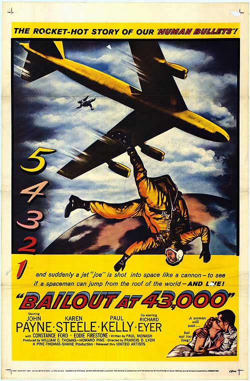 Bailout at 43,000 (1957) starring John Payne on DVD on DVD