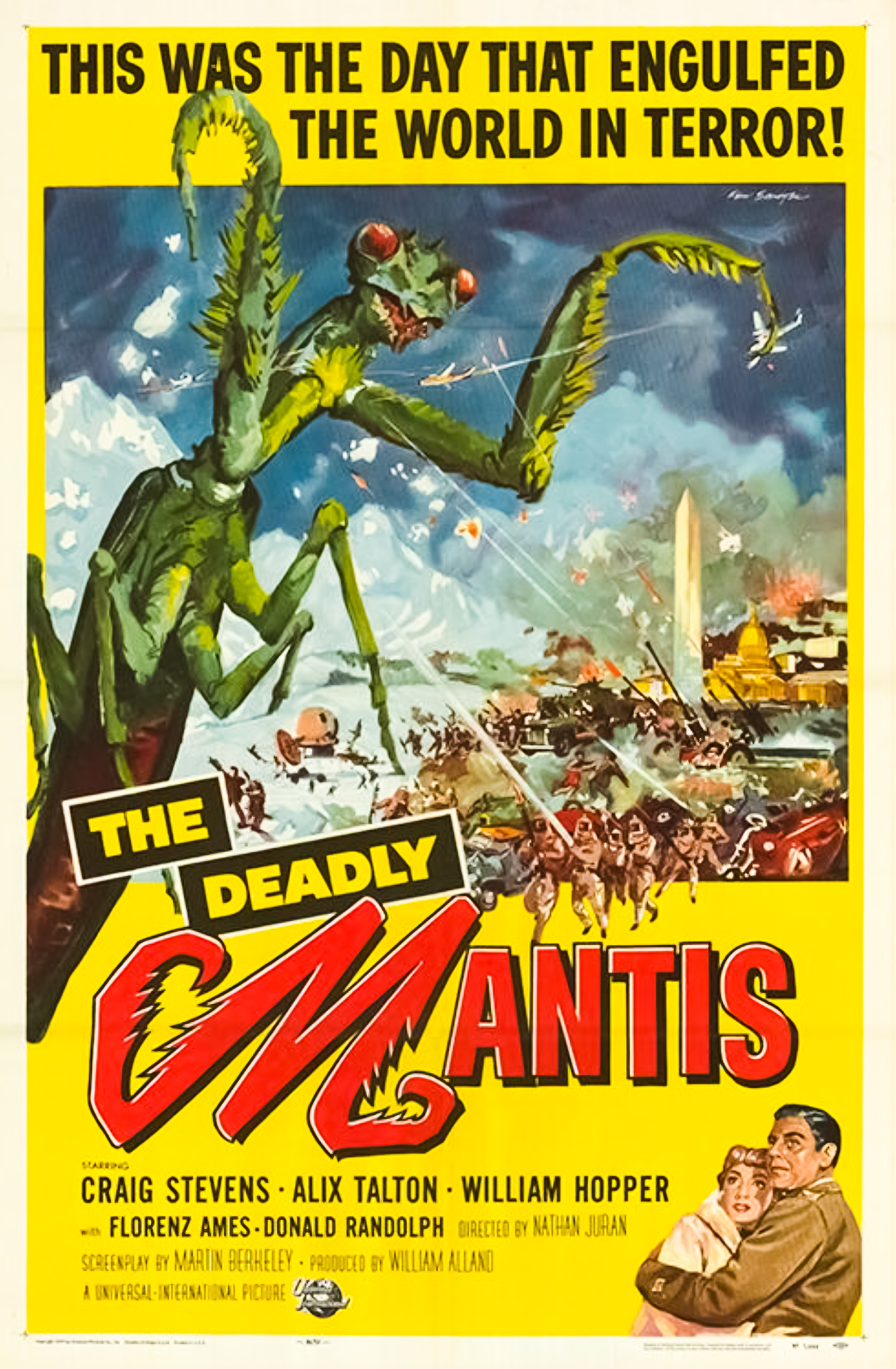 The Deadly Mantis (1957) starring Craig Stevens on DVD on DVD