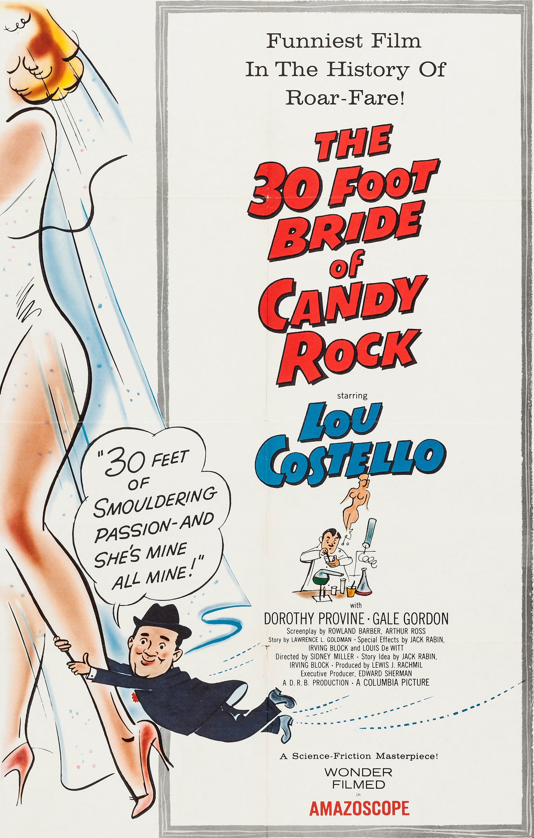 The 30 Foot Bride of Candy Rock (1959) starring Lou Costello on DVD on DVD