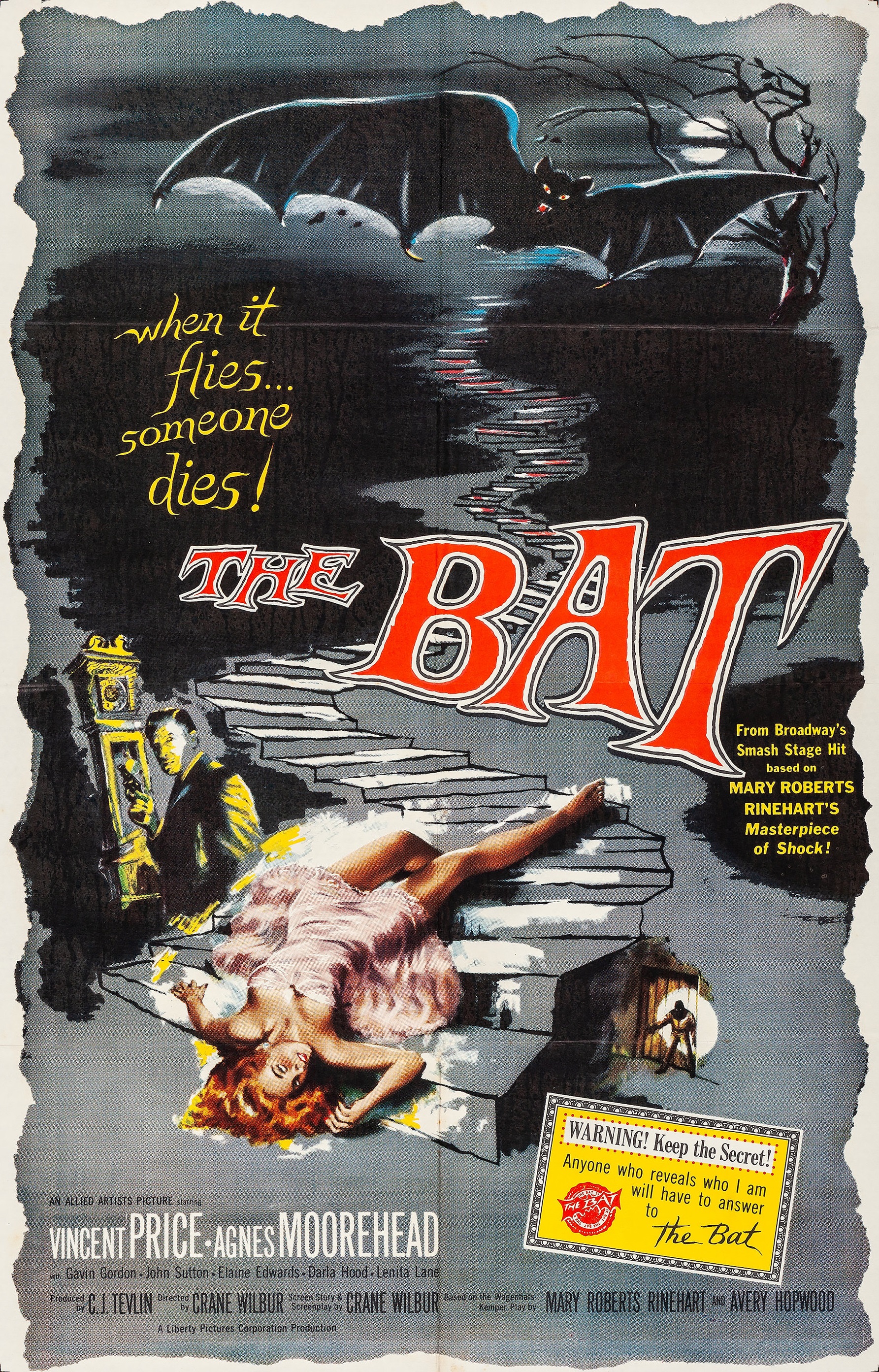 The Bat (1959) starring Vincent Price on DVD on DVD