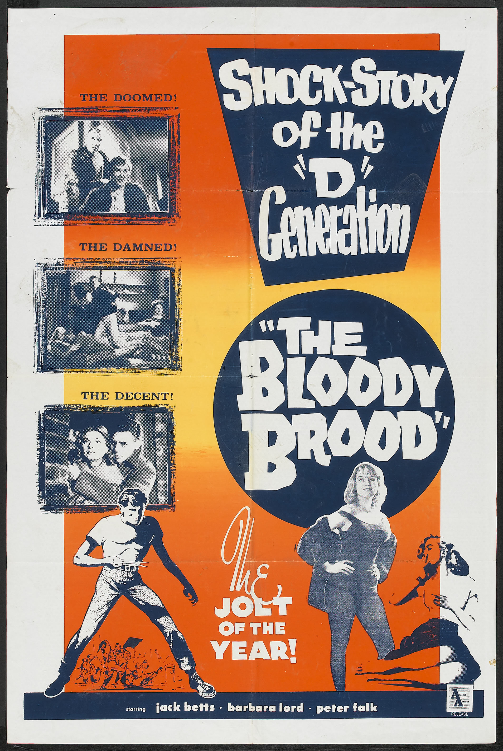 The Bloody Brood (1959) starring Barbara Lord on DVD on DVD