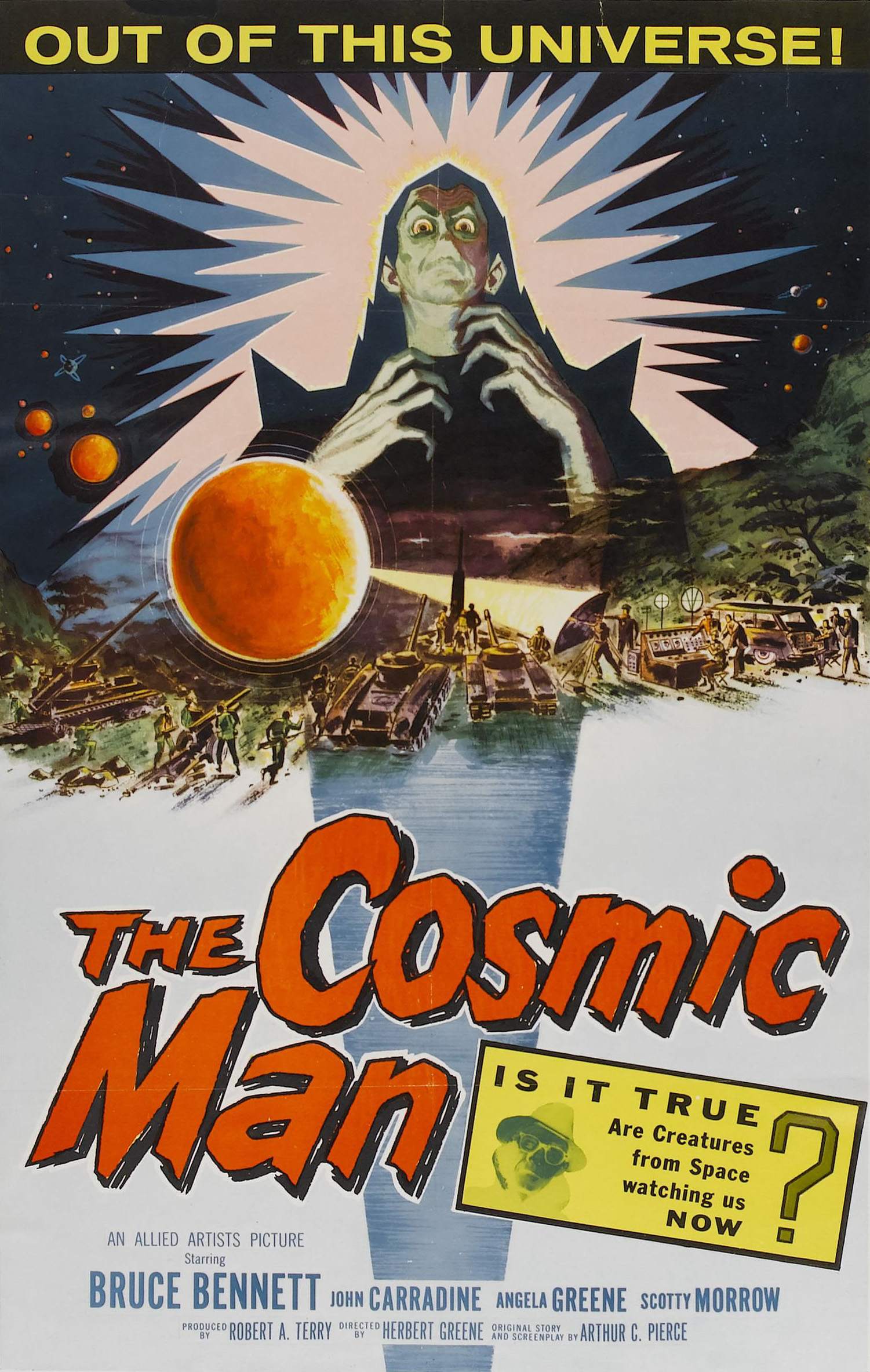 The Cosmic Man (1959) starring John Carradine on DVD on DVD