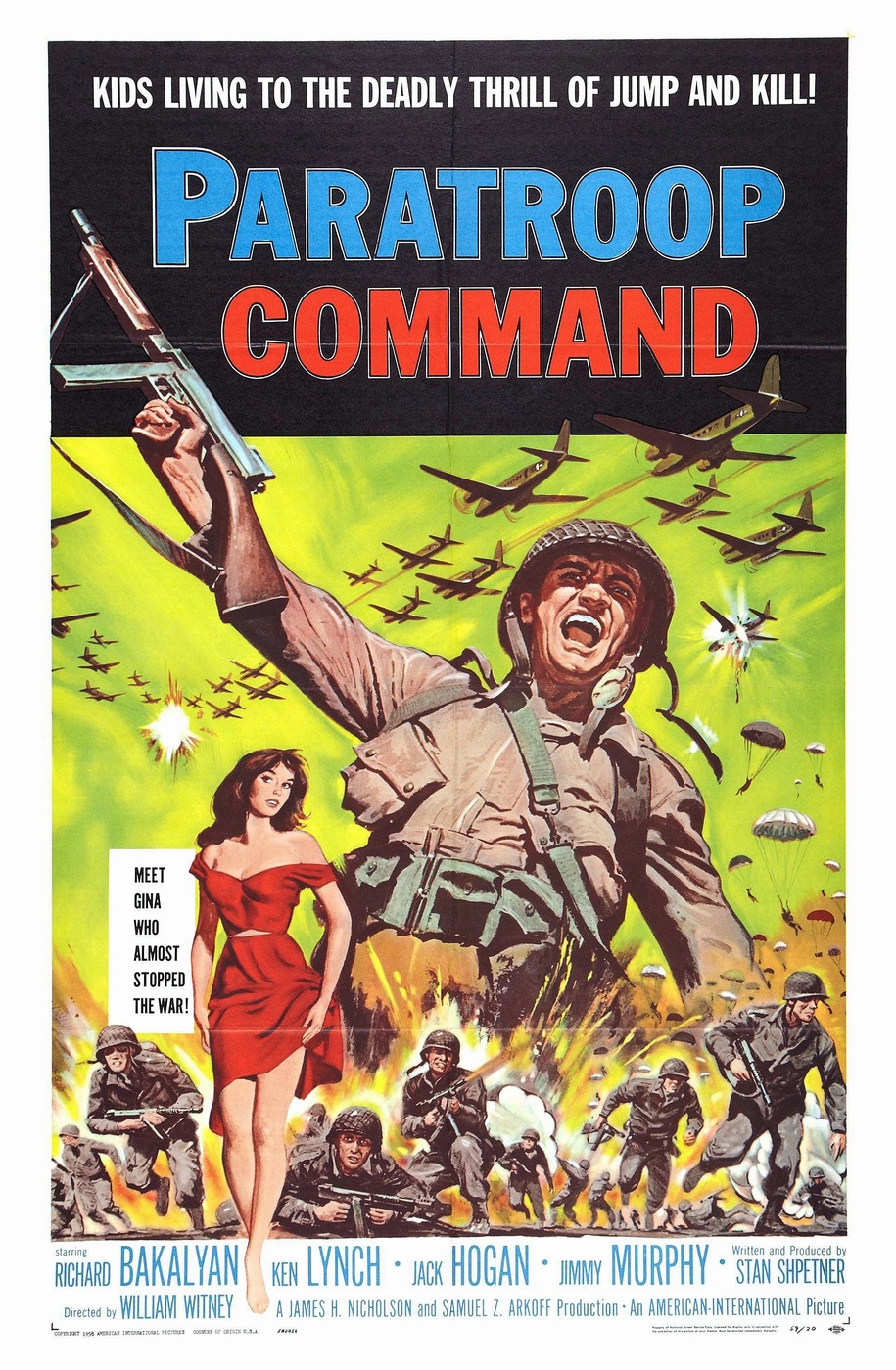 Paratroop Command (1959) starring Richard Bakalyan on DVD on DVD