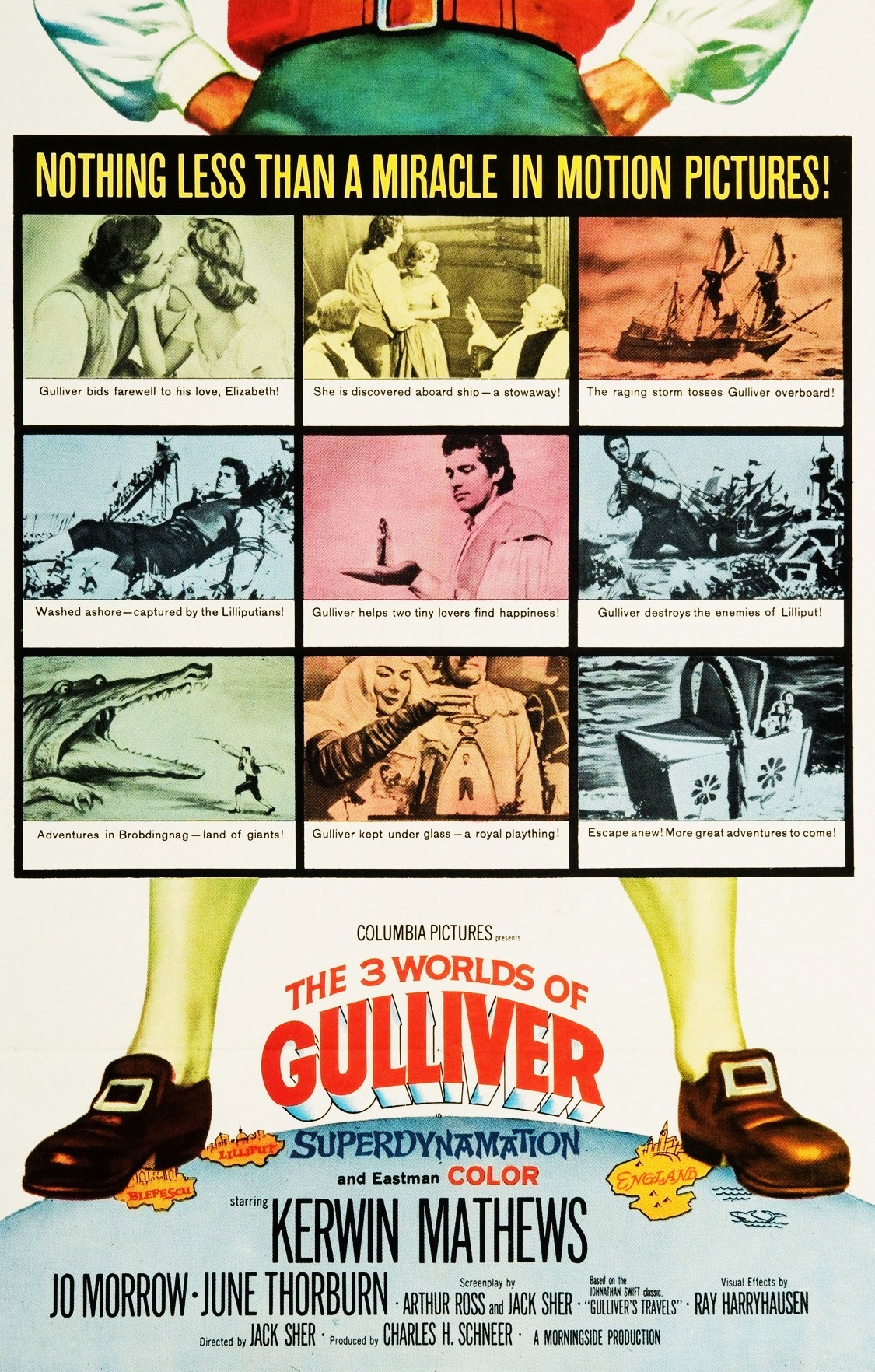 The 3 Worlds of Gulliver (1960) starring Kerwin Mathews on DVD on DVD