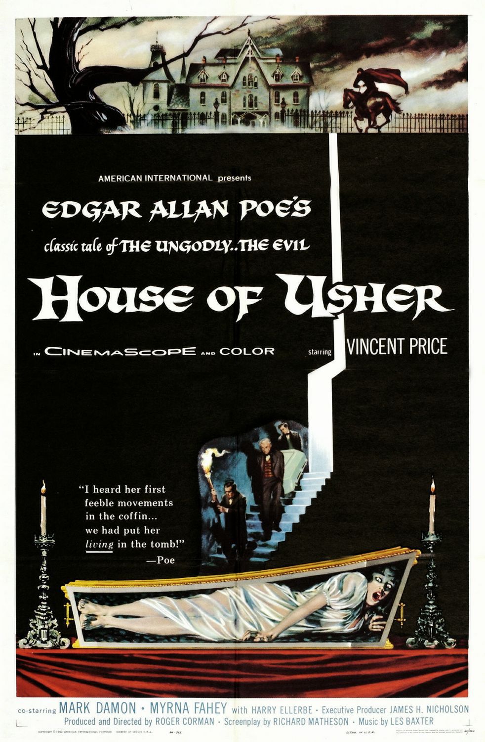 House of Usher (1960) starring Vincent Price on DVD on DVD