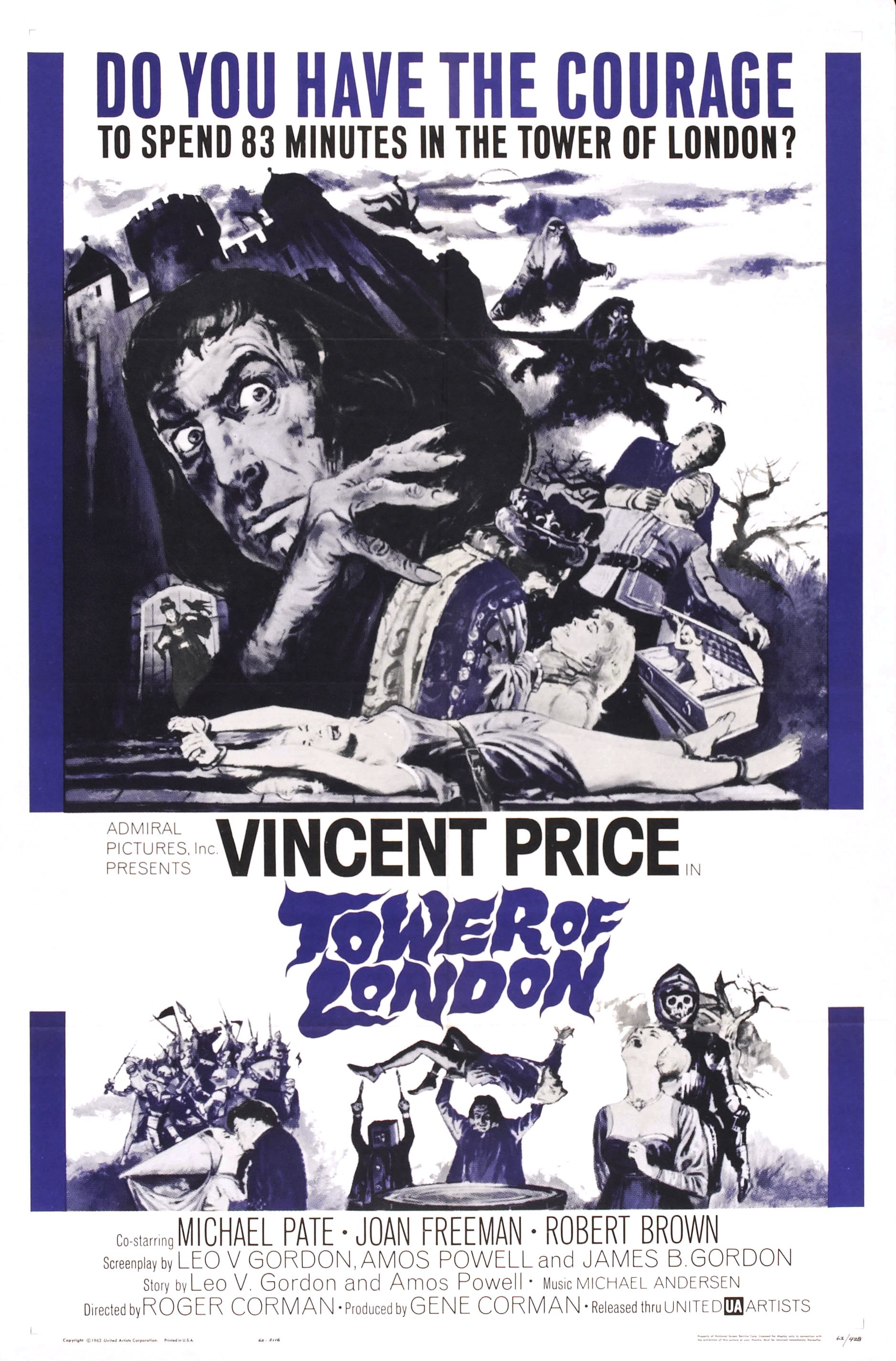 Tower of London (1962) starring Vincent Price on DVD on DVD