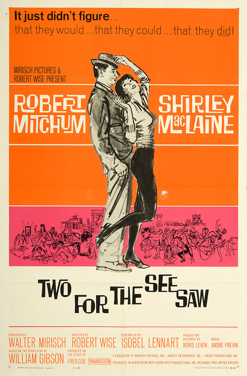 Two for the Seesaw (1962) starring Robert Mitchum on DVD on DVD