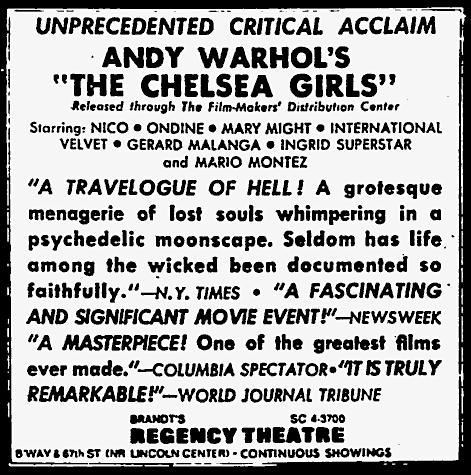 Chelsea Girls (1966) Screenshot 2