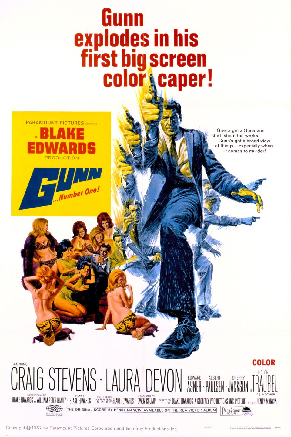 Gunn (1967) starring Craig Stevens on DVD on DVD