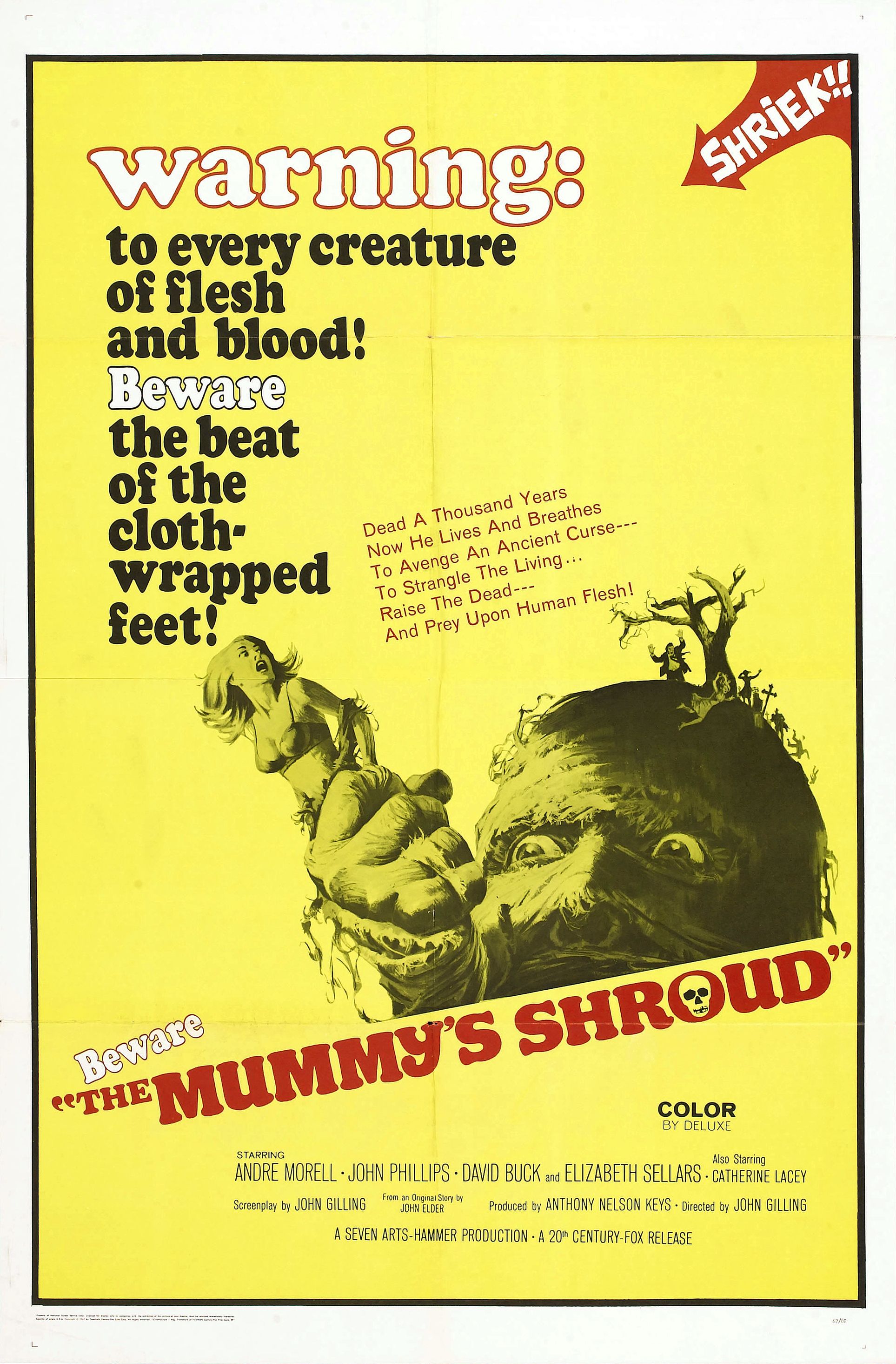 The Mummy's Shroud (1967) starring André Morell on DVD on DVD
