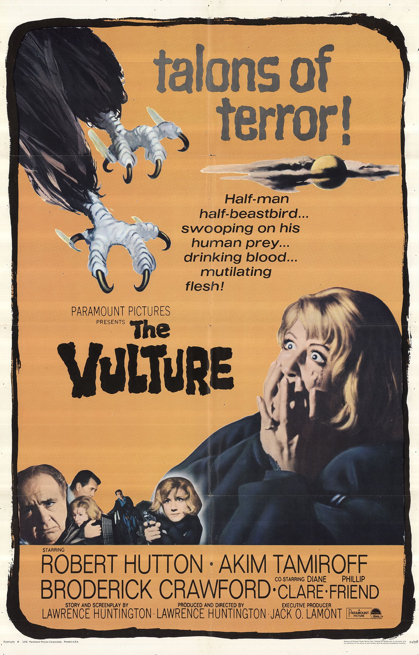 The Vulture (1966) starring Robert Hutton on DVD on DVD
