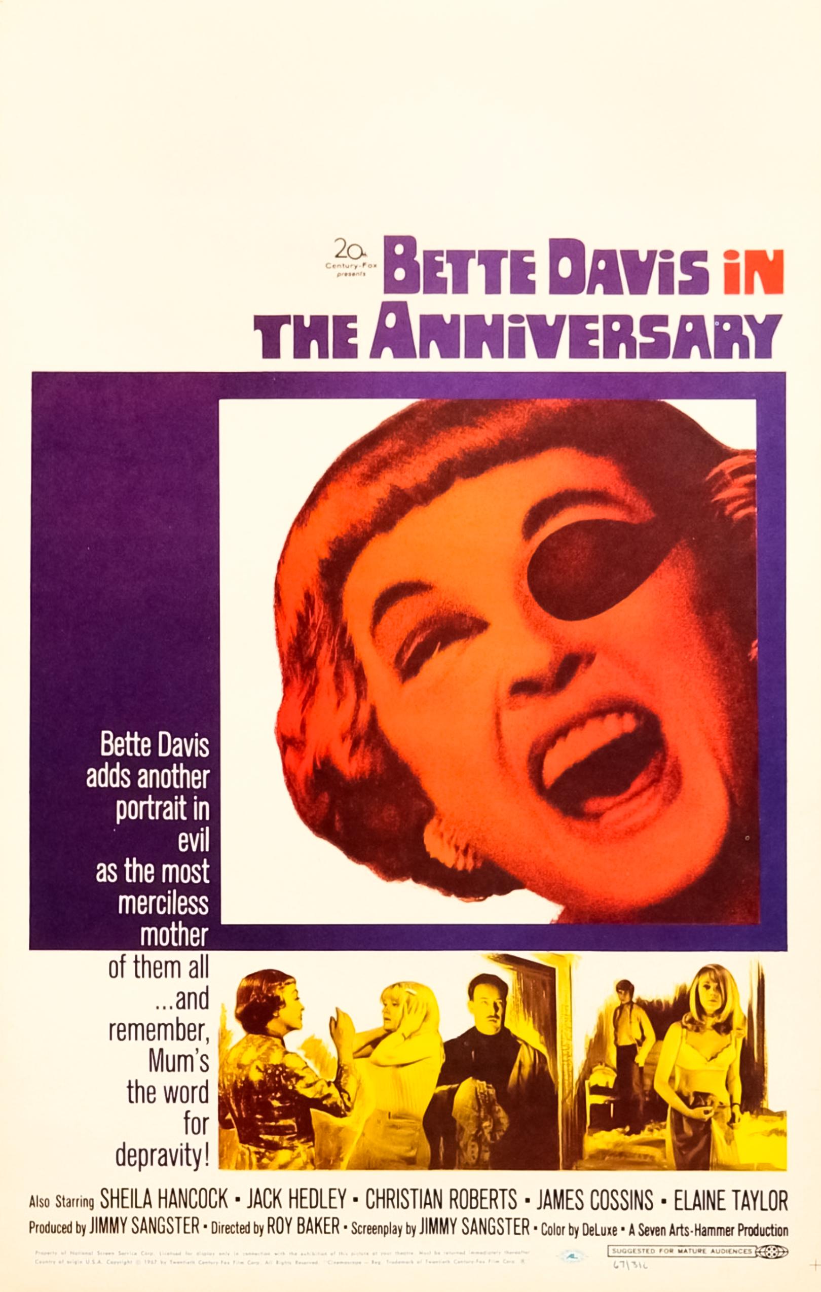 The Anniversary (1968) starring Bette Davis on DVD on DVD